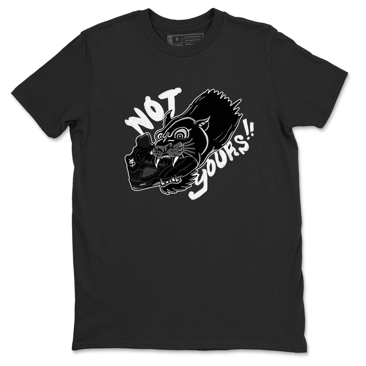 5s Black Cat shirts to match jordans Not Yours sneaker match tees Air Jordan 5 Black Cat Drip Gear Zone unisex cotton Black 2 crew neck shirts
