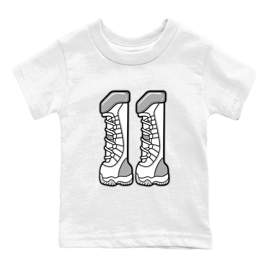 11s Grand Finale Sneaker match tees  Sneaker Tees To Match Jordan 11 Grand Finale Sneakers  Number 11 Kids Graphic T-Shirt White 2
