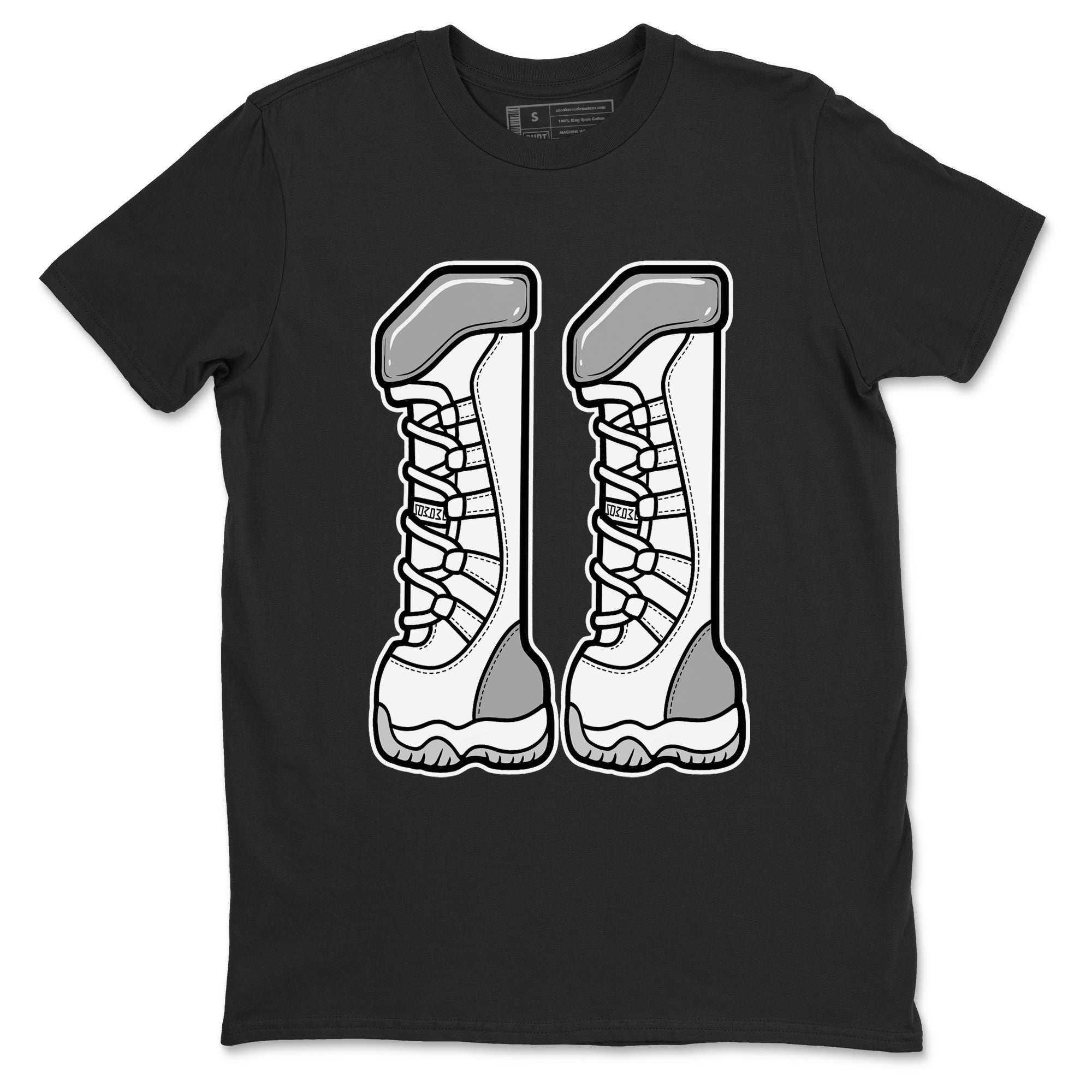 11s Grand Finale Sneaker match tees  Sneaker Tees To Match Jordan 11 Grand Finale Sneakers  Number 11 Graphic Tee Black 2
