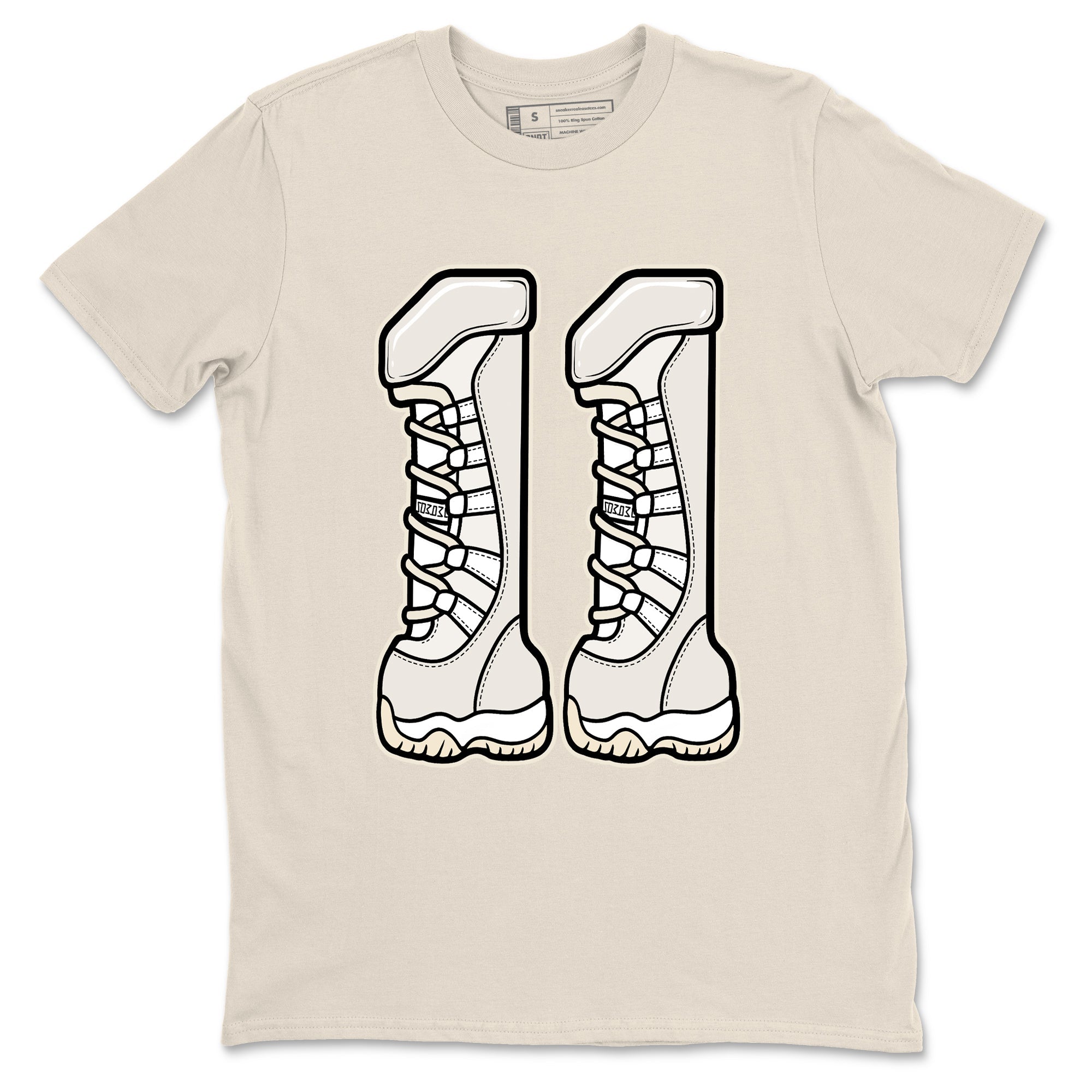 11s Grand Finale Sneaker match tees  Sneaker Tees To Match Jordan 11 Grand Finale Sneakers  Number 11 Graphic Tee Natural 2