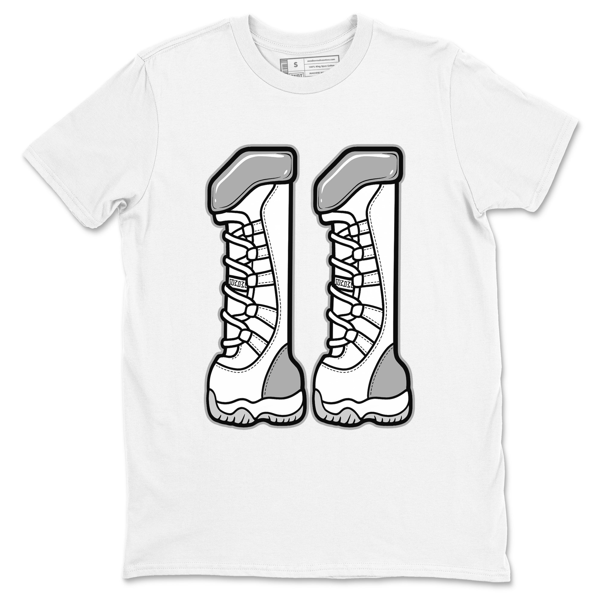 11s Grand Finale Sneaker match tees  Sneaker Tees To Match Jordan 11 Grand Finale Sneakers  Number 11 Graphic Tee White 2