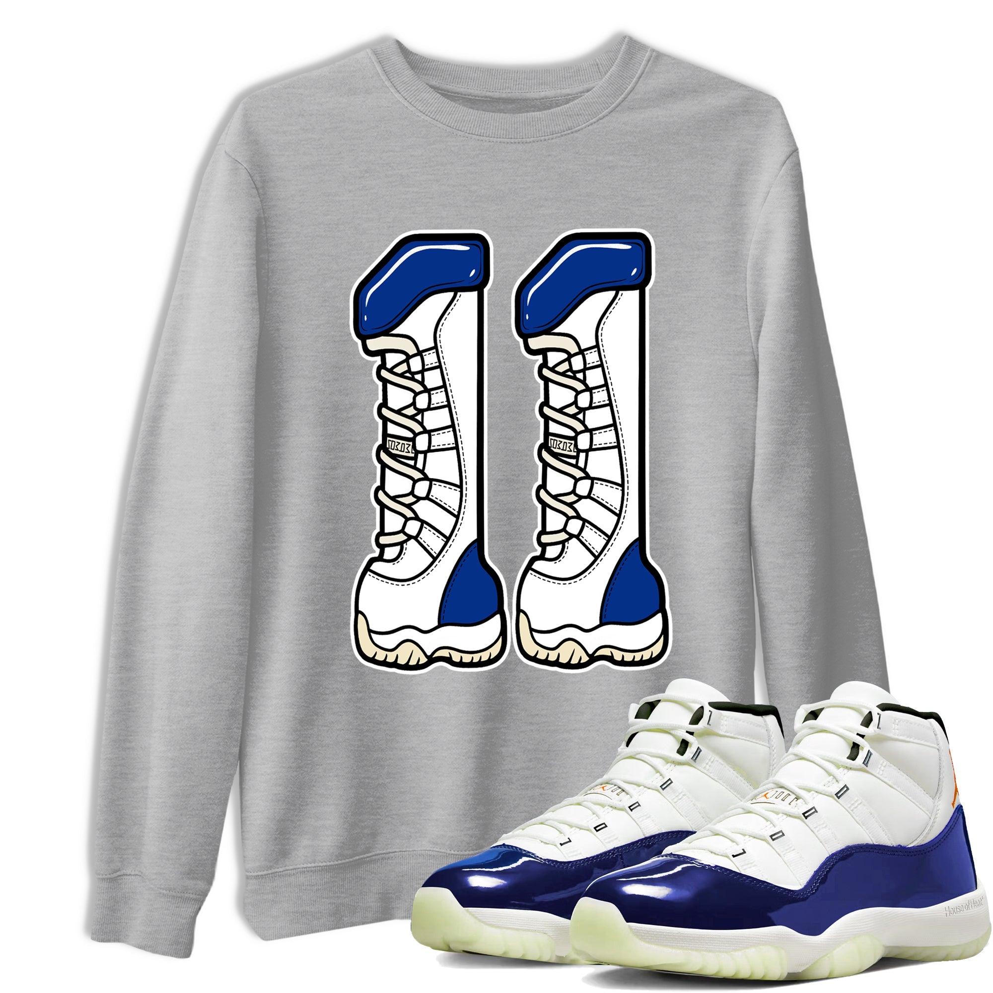 Sneaker Threads  Sneaker Tees To Match Air Jordan 11 Rare Air  Number 11 Graphic Tee Heather Grey 1. Perfect for Jordan releases 2025 colorways.
