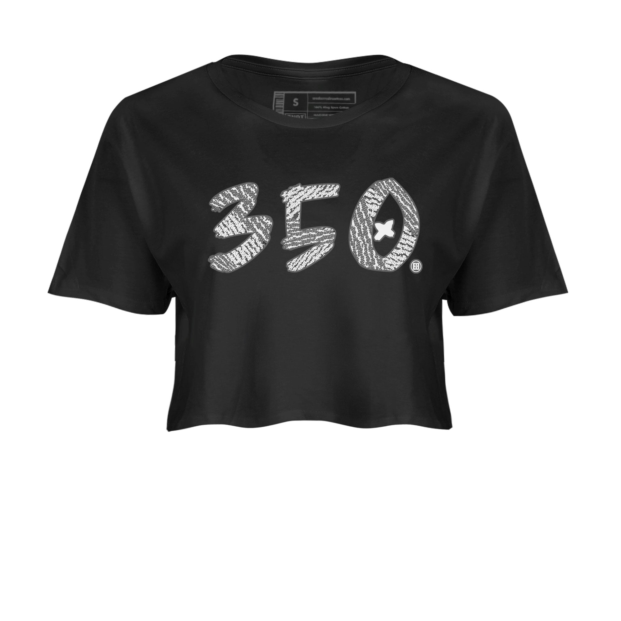 Yeezy Boost 350 Static shirt to match jordans Number 350 sneaker tees Yeezy 350 Static Drip Gear Zone Sneaker Matching Clothing Brand Black 2 Crop T-Shirt