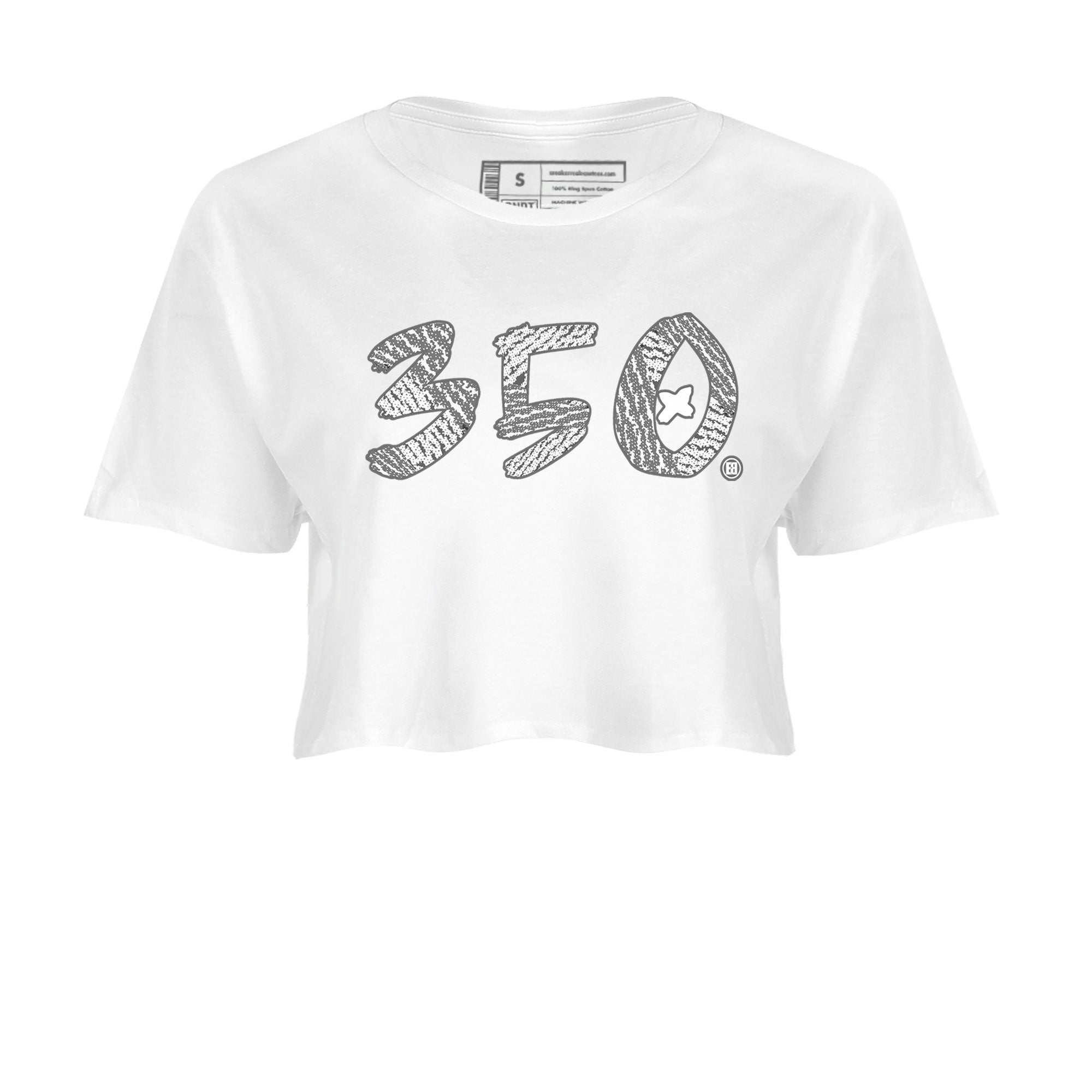 Yeezy Boost 350 Static shirt to match jordans Number 350 sneaker tees Yeezy 350 Static Drip Gear Zone Sneaker Matching Clothing Brand White 2 Crop T-Shirt