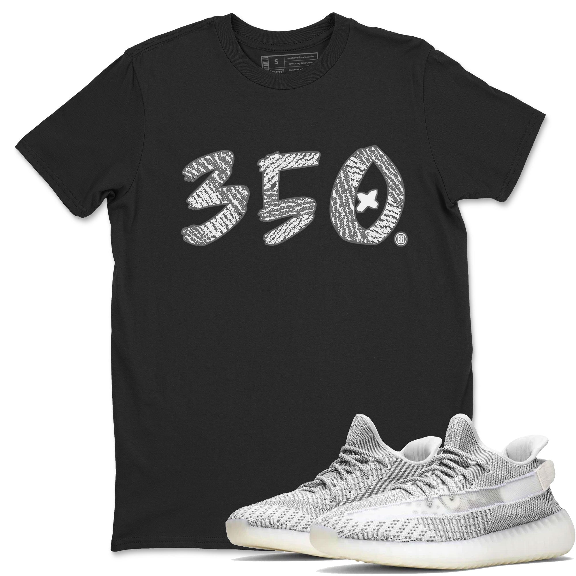 Yeezy Boost 350 Static shirt to match jordans Number 350 sneaker tees Yeezy 350 Static Drip Gear Zone Sneaker Matching Clothing Brand Unisex Sneaker Tee Black 1 T-Shirt