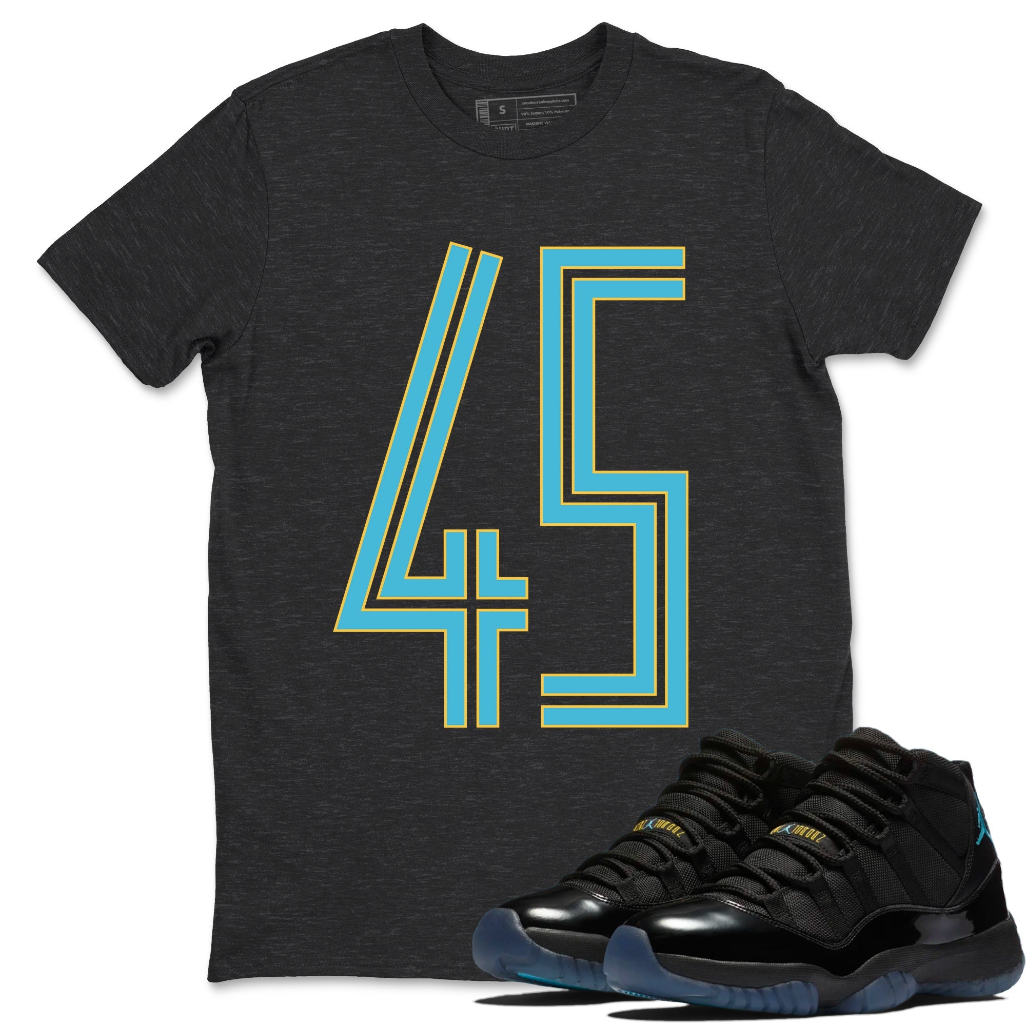 Sneaker Threads  Sneaker Tees To Match Air Jordan 11 Retro Gamma  Number 45 Graphic Tee Charcoal Heather 1. Perfect for Jordan releases 2025 colorways.