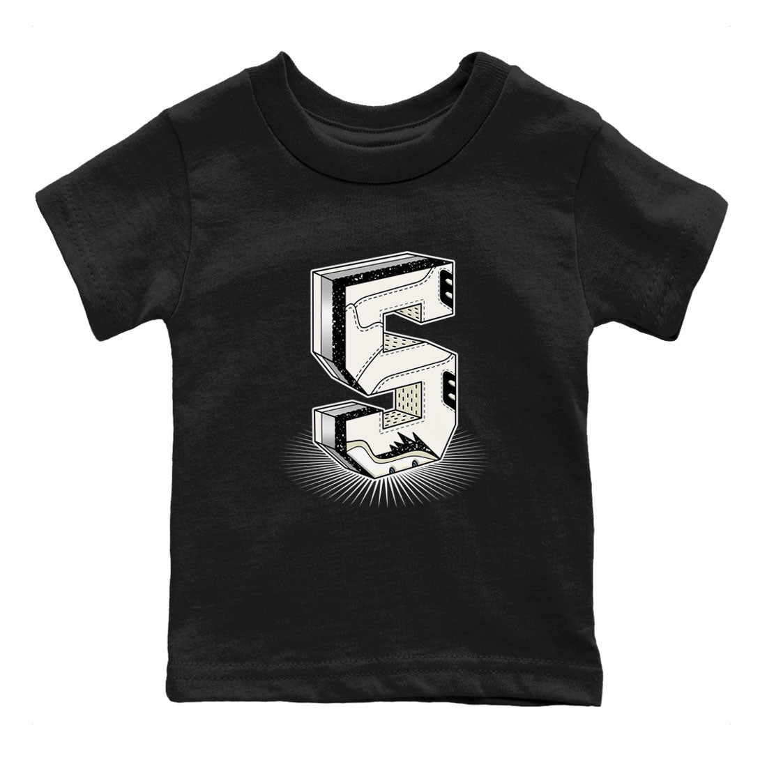 Air Jordan 5 Sail shirt to match jordans Number Statue sneaker tees Jordan 5 SE Sail Streetwear Brand Drip Gear Zone baby toddler Black 2 cotton Shirt