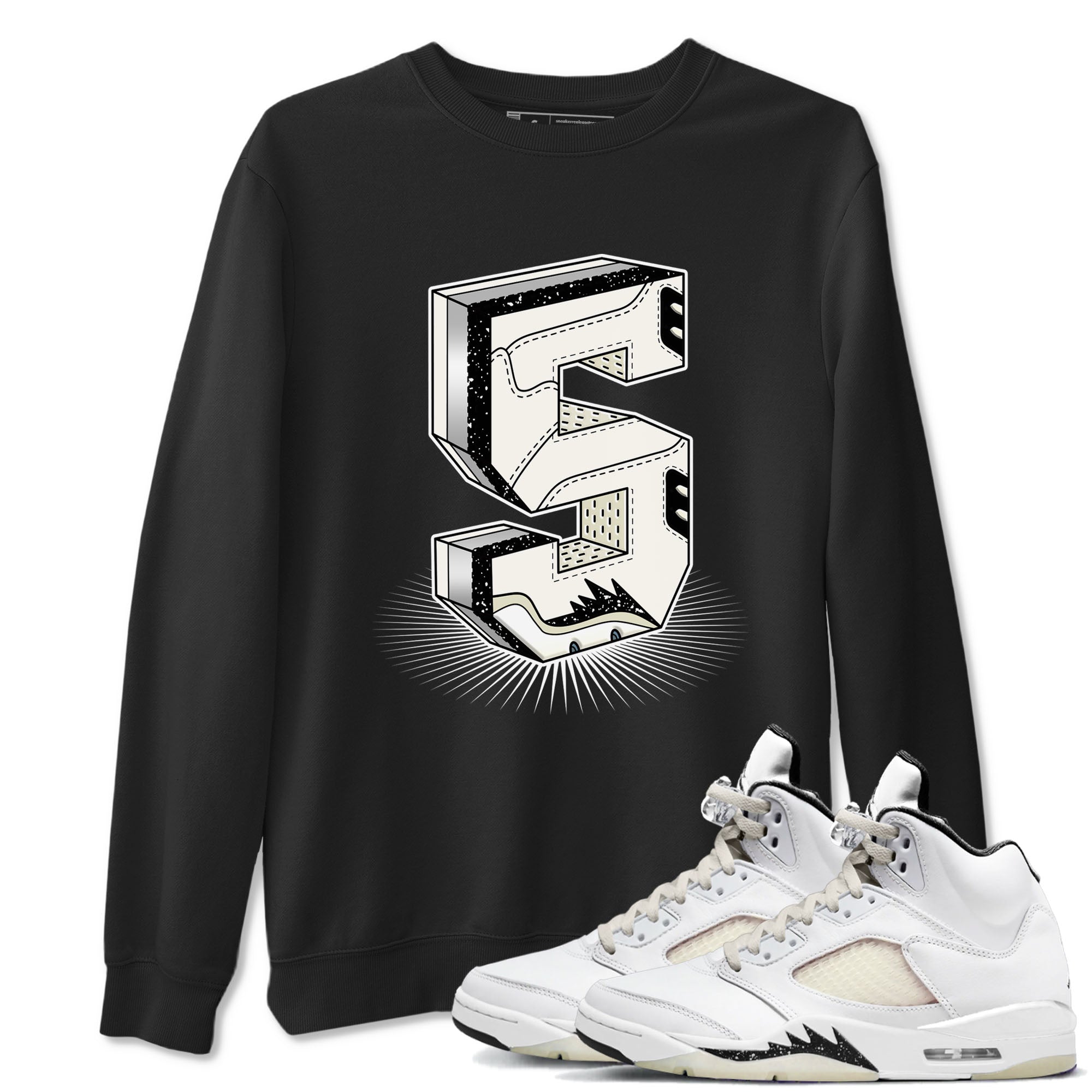 Air Jordan 5 Sail shirt to match jordans Number Statue sneaker tees Jordan 5 SE Sail Streetwear Brand Drip Gear Zone unisex cotton Black 1 crew neck shirt