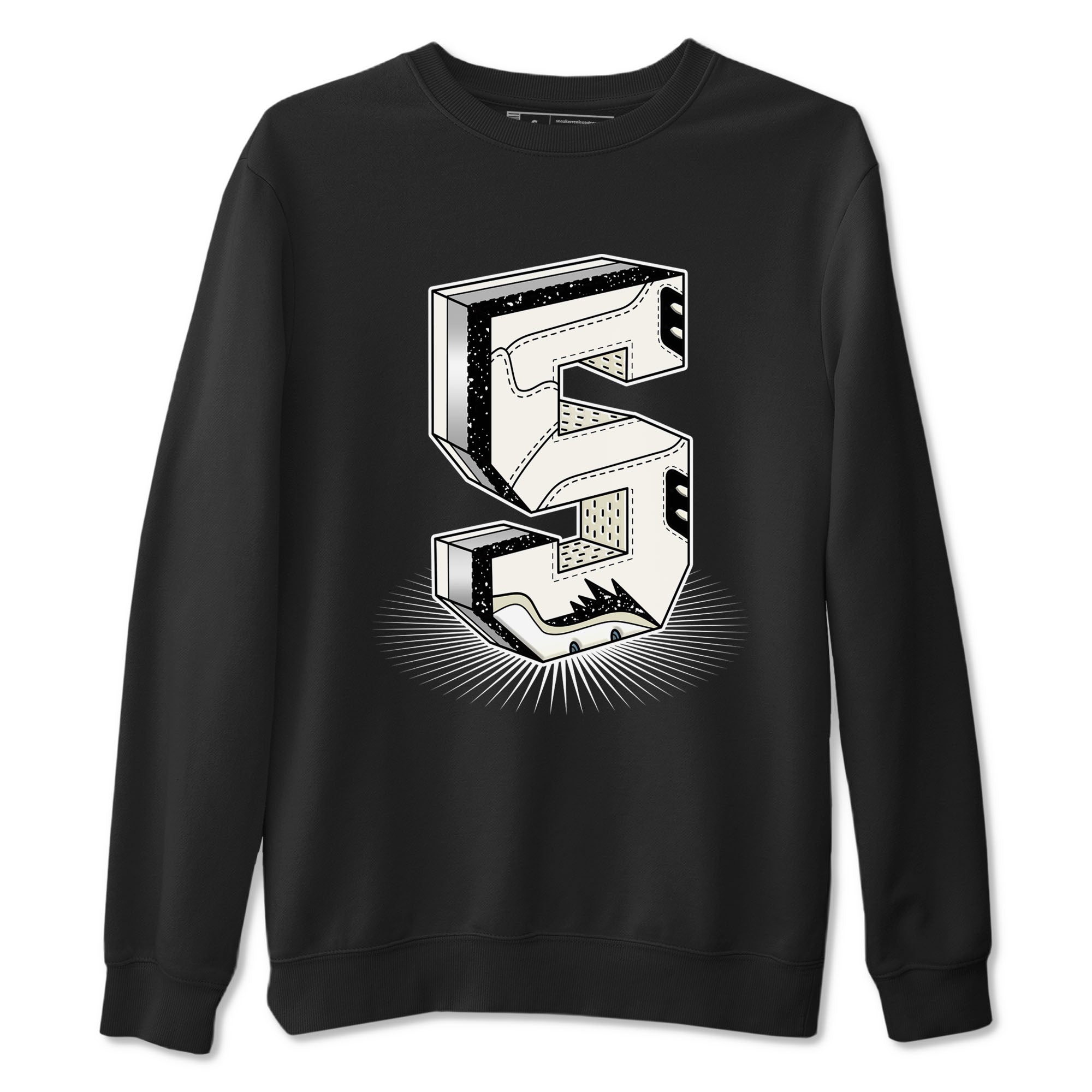 Air Jordan 5 Sail shirt to match jordans Number Statue sneaker tees Jordan 5 SE Sail Streetwear Brand Drip Gear Zone unisex cotton Black 2 crew neck shirt