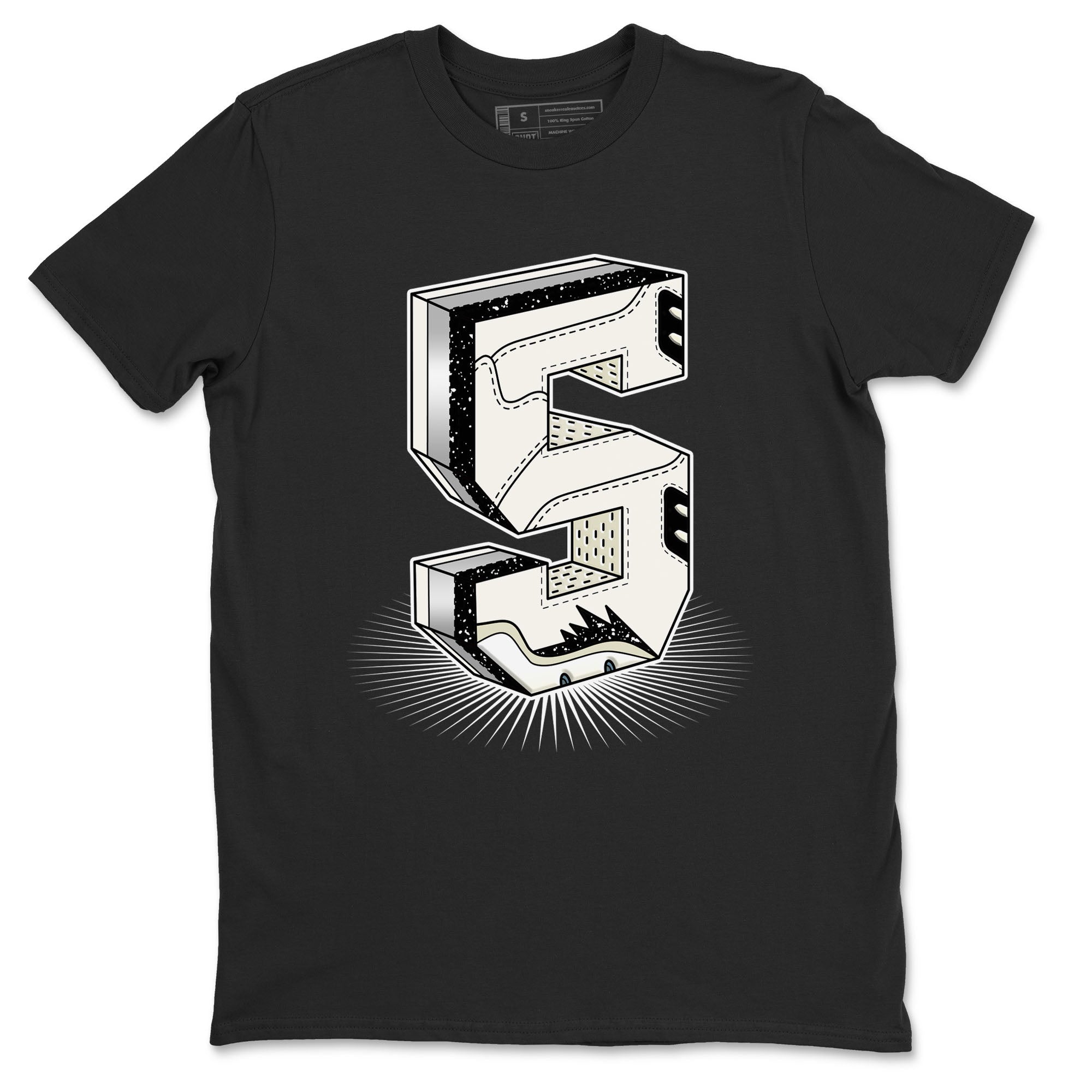 Air Jordan 5 Sail shirt to match jordans Number Statue sneaker tees Jordan 5 SE Sail Streetwear Brand Drip Gear Zone unisex cotton Black 2 crew neck shirt
