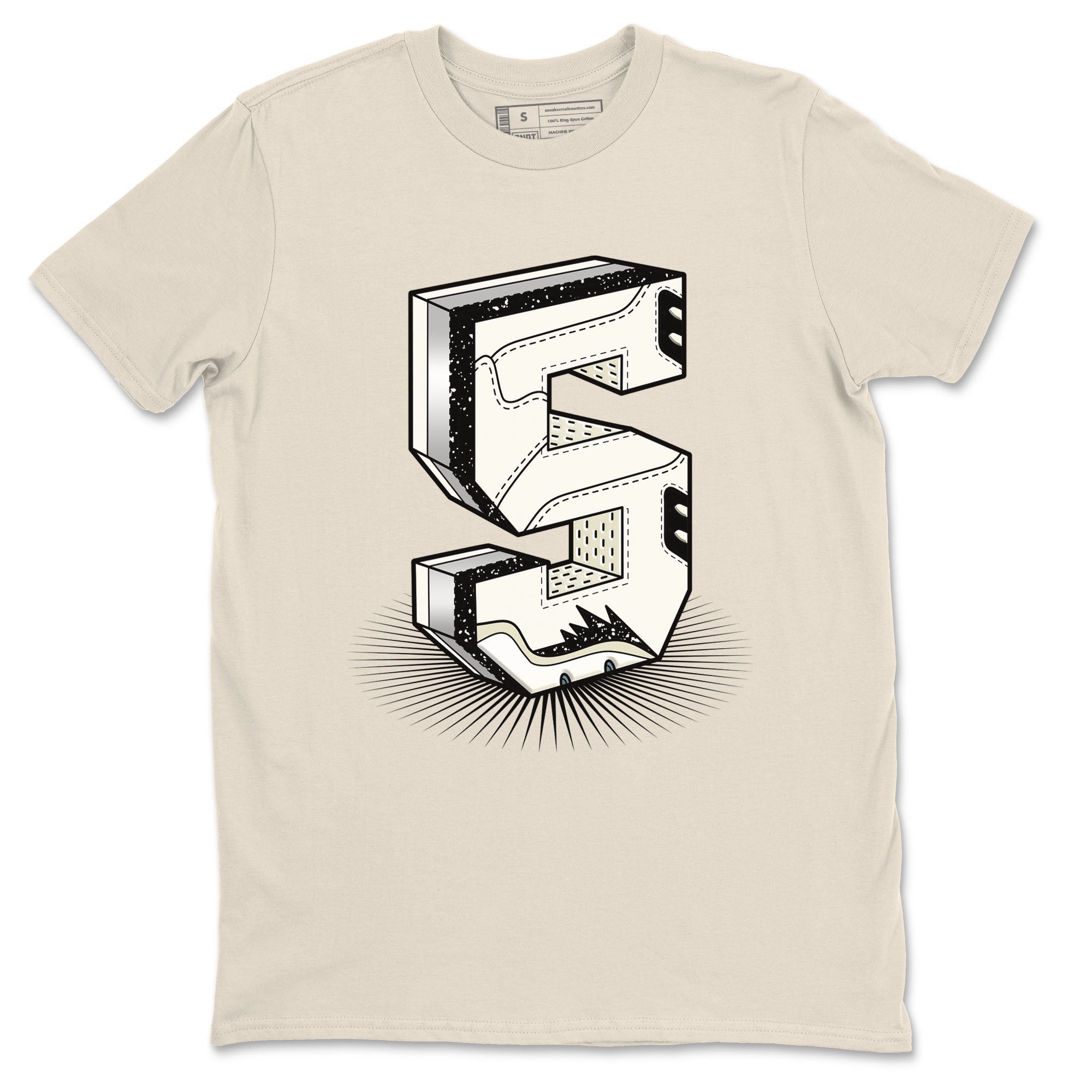 Air Jordan 5 Sail shirt to match jordans Number Statue sneaker tees Jordan 5 SE Sail Streetwear Brand Drip Gear Zone unisex cotton Natural 2 crew neck shirt