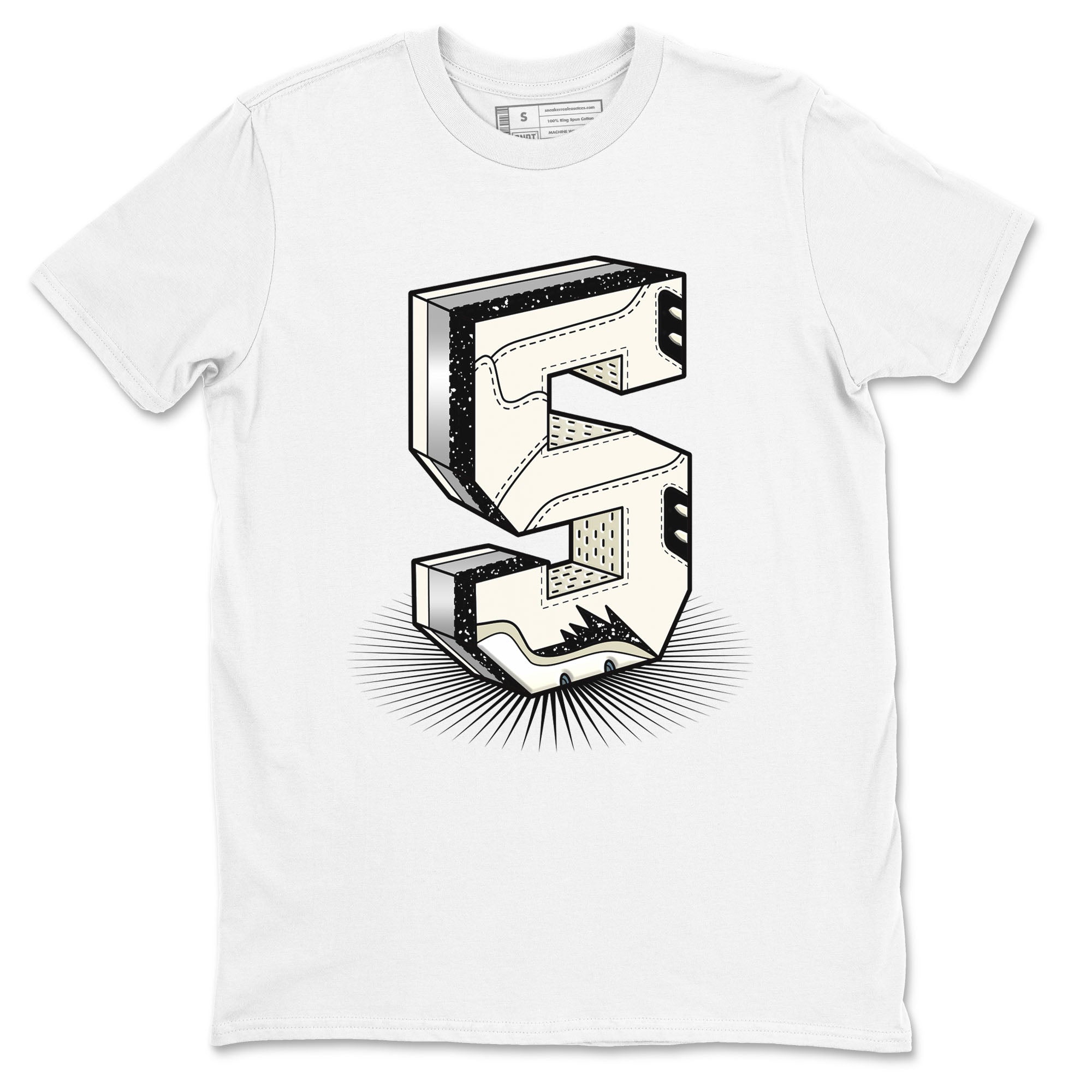 Air Jordan 5 Sail shirt to match jordans Number Statue sneaker tees Jordan 5 SE Sail Streetwear Brand Drip Gear Zone unisex cotton White 2 crew neck shirt