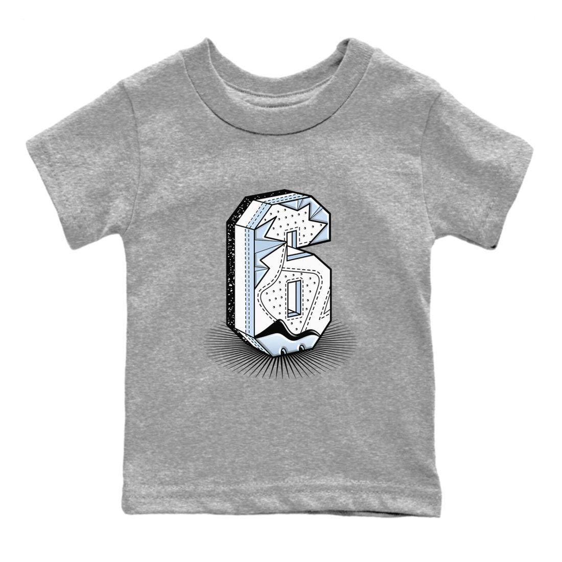 6s Reverse Cookies shirt to match jordans Number Statue sneaker tees Air Jordan 6 Reverse Cookies Drip Gear Zone baby toddler Heather Grey 2 cotton Shirt