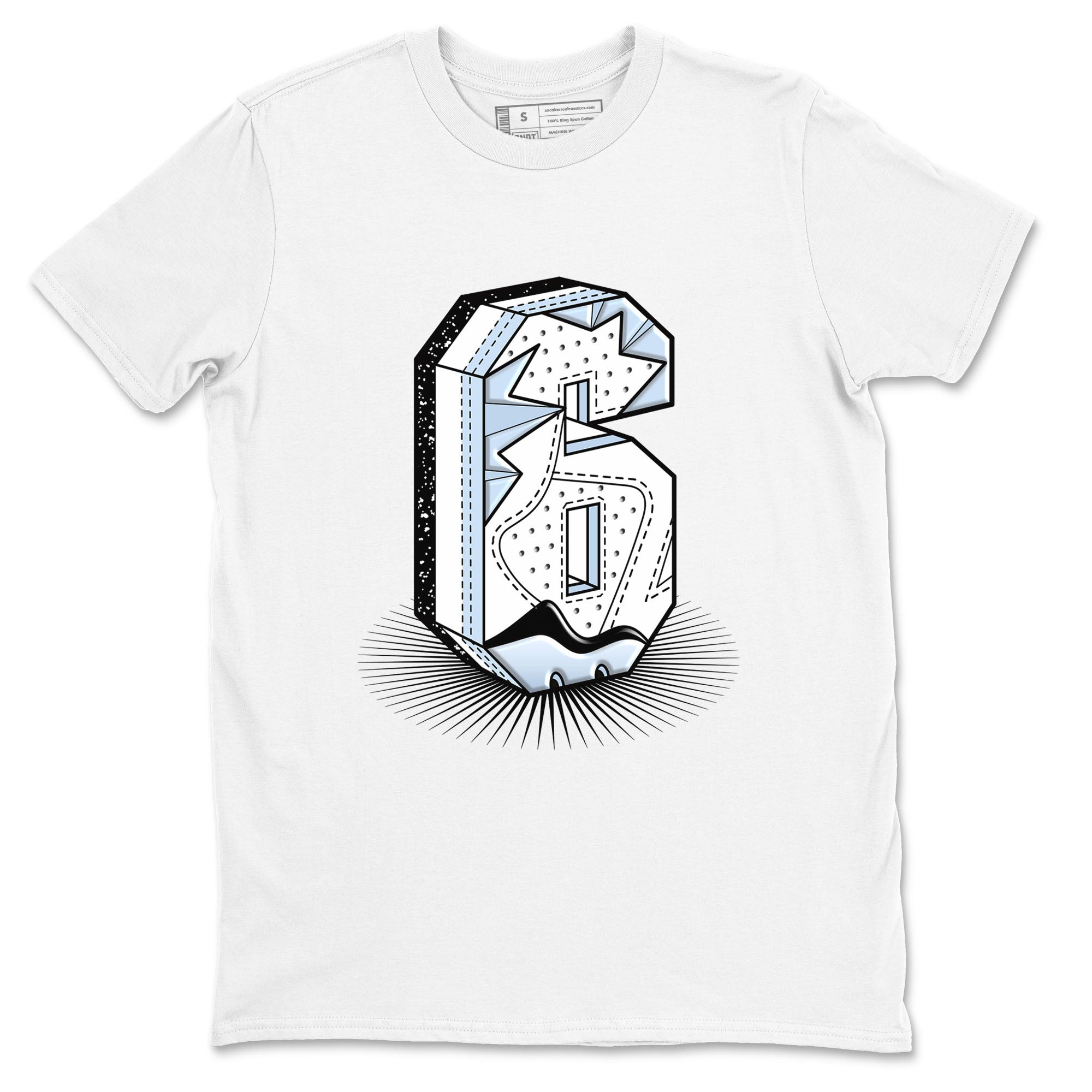 6s White Black shirt to match jordans Number Statue sneaker tees Air Jordan 6 White Black Drip Gear Zone unisex cotton White 2 crew neck shirt