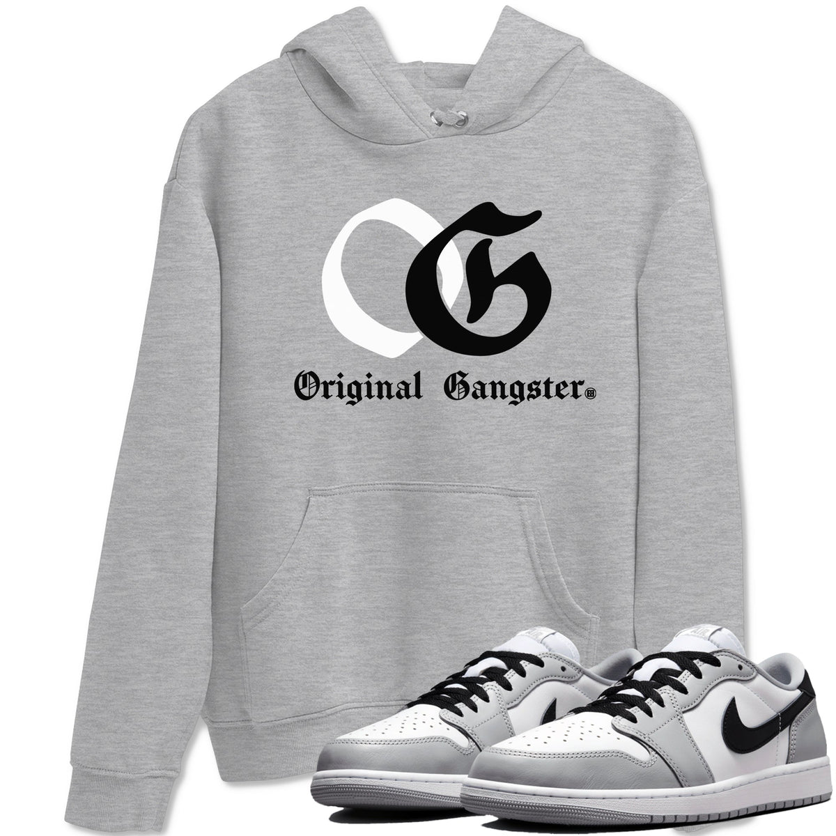 AJ1 Barons shirts to match jordans OG Original Gangster sneaker match tees Air Jordan 1 Barons Drip Gear Zone streetwear brand Heather Grey 1 unisex cotton tee