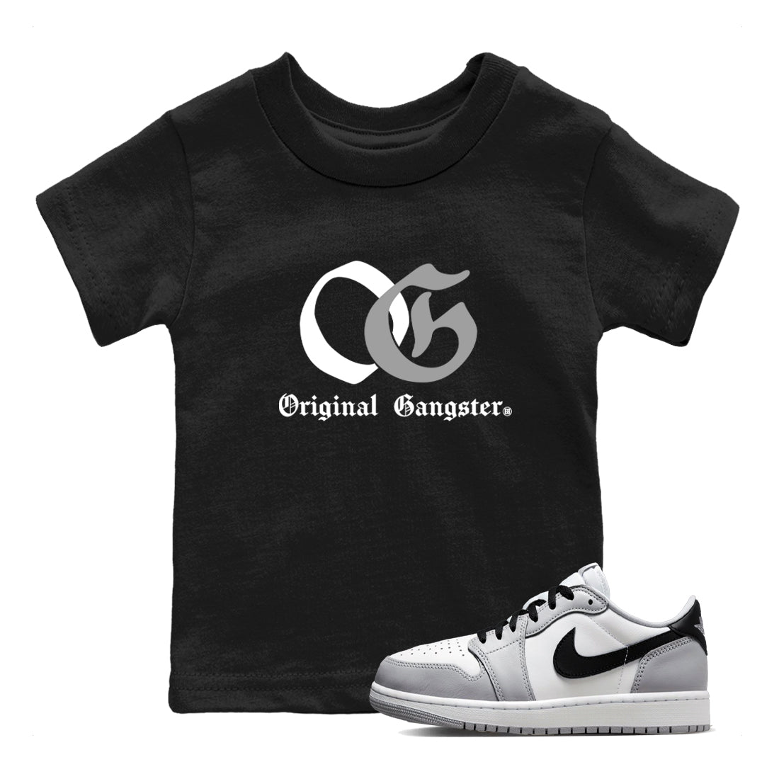 AJ1 Barons shirts to match jordans OG Original Gangster sneaker match tees Air Jordan 1 Barons Drip Gear Zone streetwear brand Baby and Youth Black 1 cotton tee