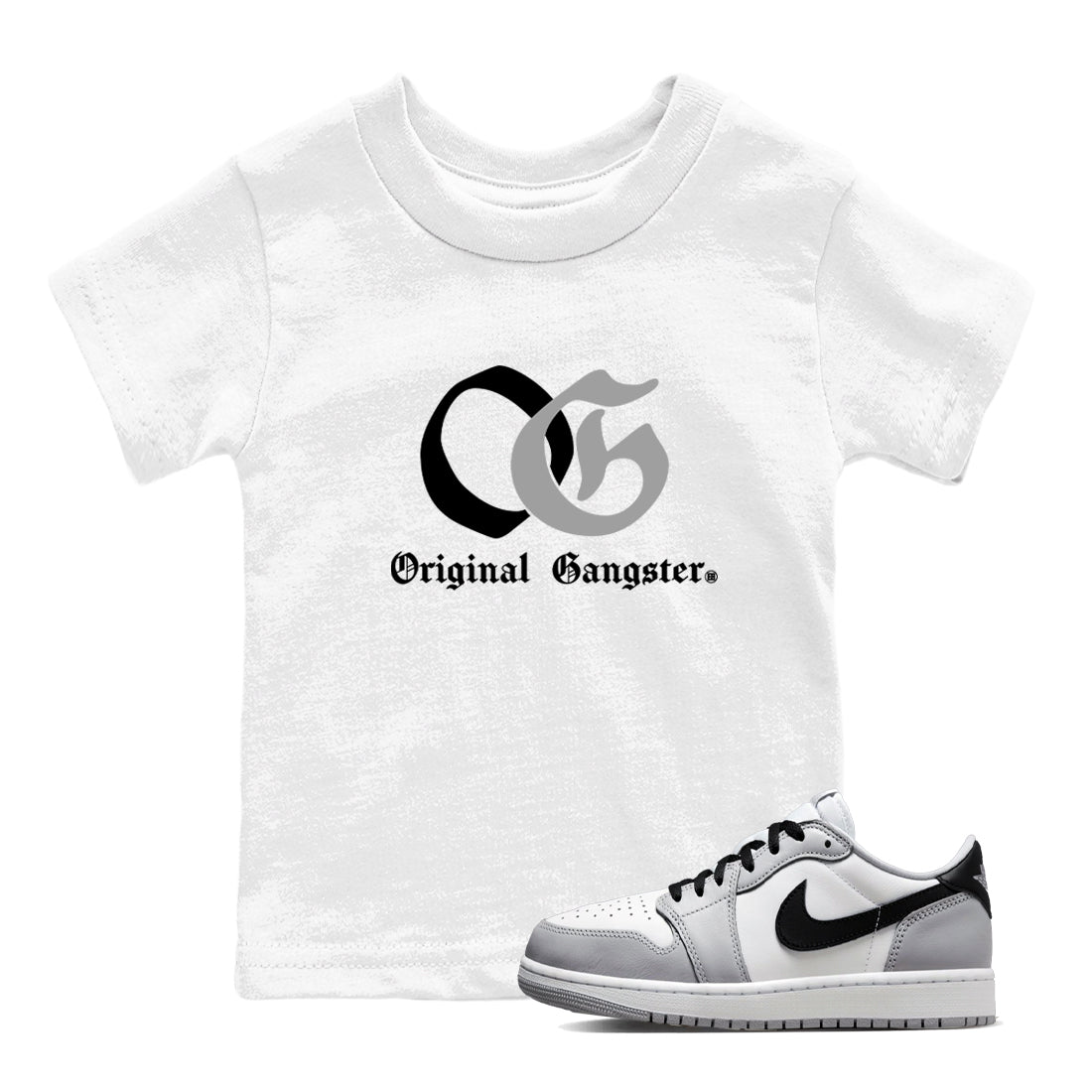 AJ1 Barons shirts to match jordans OG Original Gangster sneaker match tees Air Jordan 1 Barons Drip Gear Zone streetwear brand Baby and Youth White 1 cotton tee