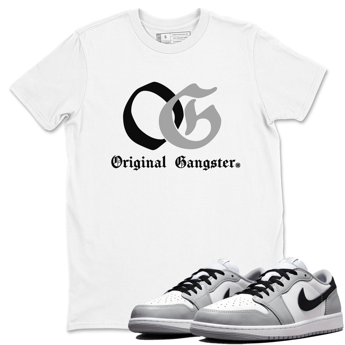 AJ1 Barons shirts to match jordans OG Original Gangster sneaker match tees Air Jordan 1 Barons Drip Gear Zone streetwear brand White 1 unisex cotton tee