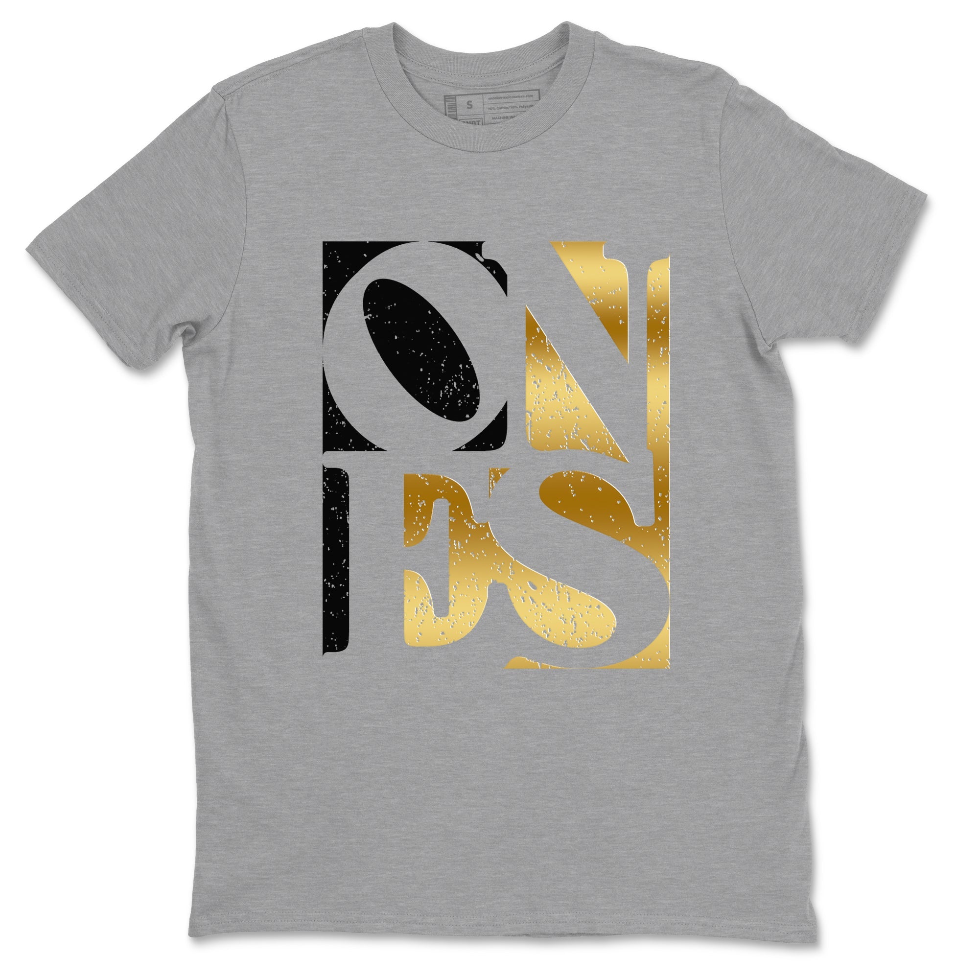 Air Jordan 1 High OG Black Metallic Gold shirts to match jordans Ones sneaker match tees Air Jordan 1 Retrp Black Metallic Gold Sneaker Shirts Drip Gear Zone streetwear brand Heather Grey 2 unisex cotton tee