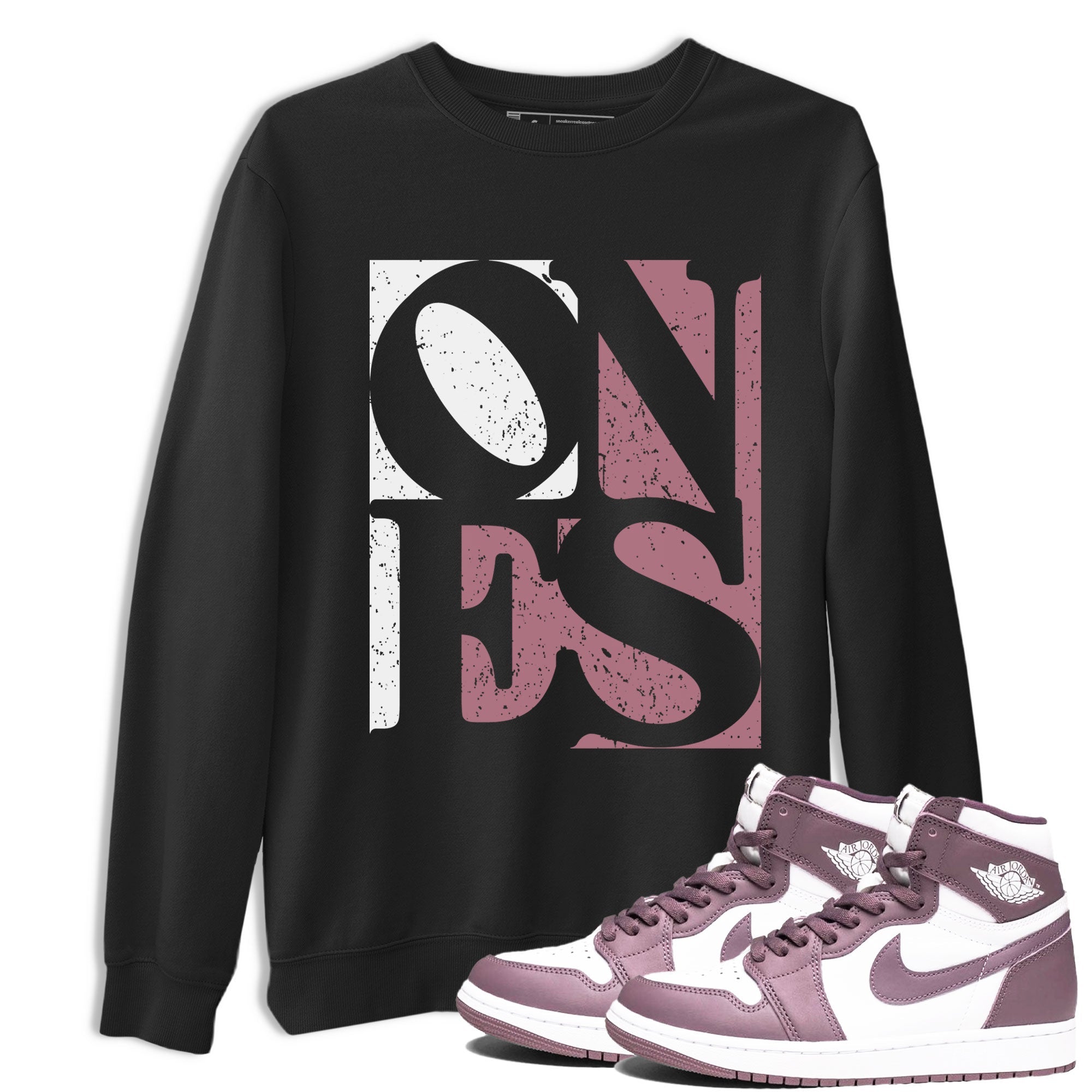 Air Jordan 1 Mauve shirt to match jordans Ones sneaker tees Air Jordan 1 High OG Mauve Drip Gear Zone Unisex Black 1 T-Shirt