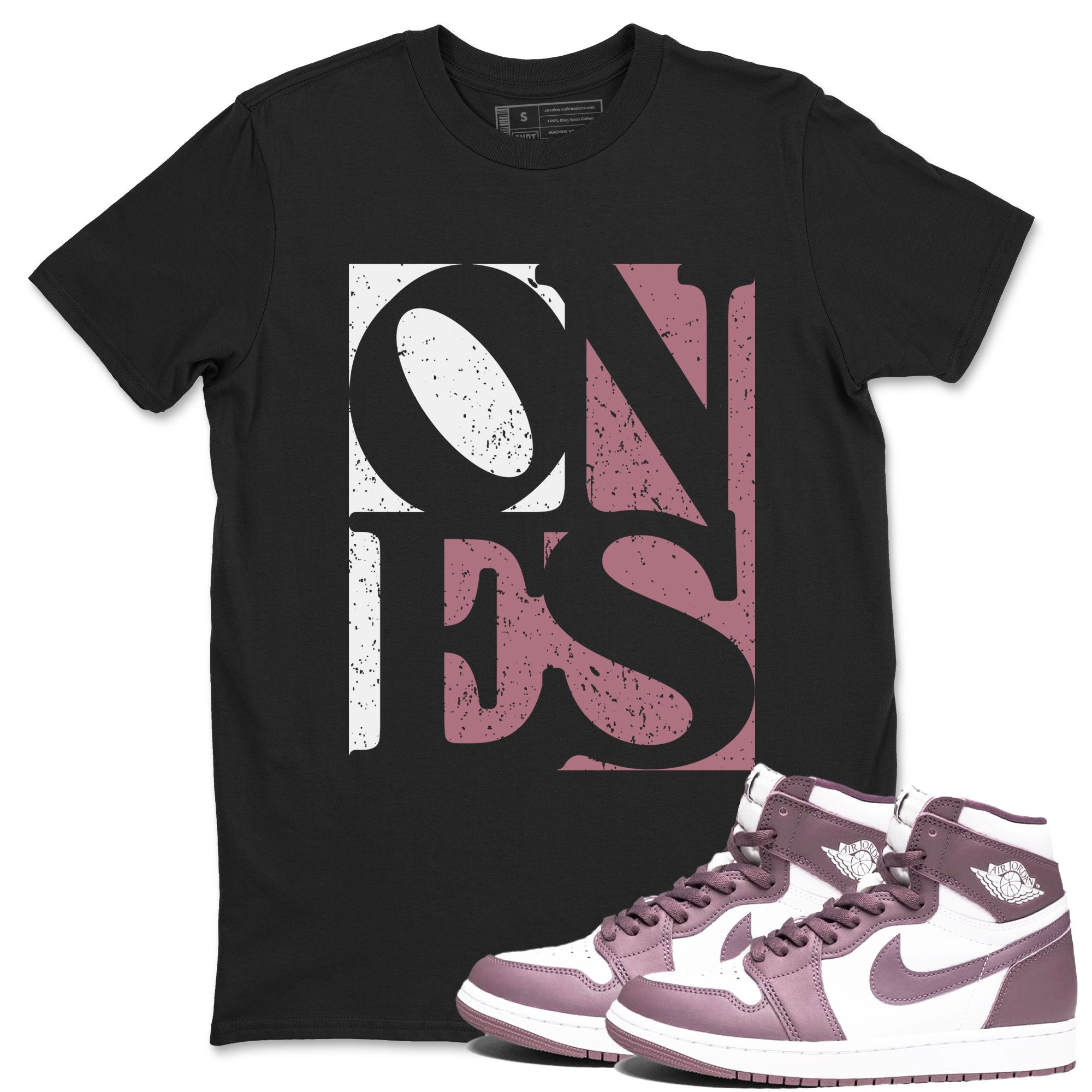 Air Jordan 1 Mauve shirt to match jordans Ones sneaker tees Air Jordan 1 High OG Mauve Drip Gear Zone Unisex Black 1 T-Shirt