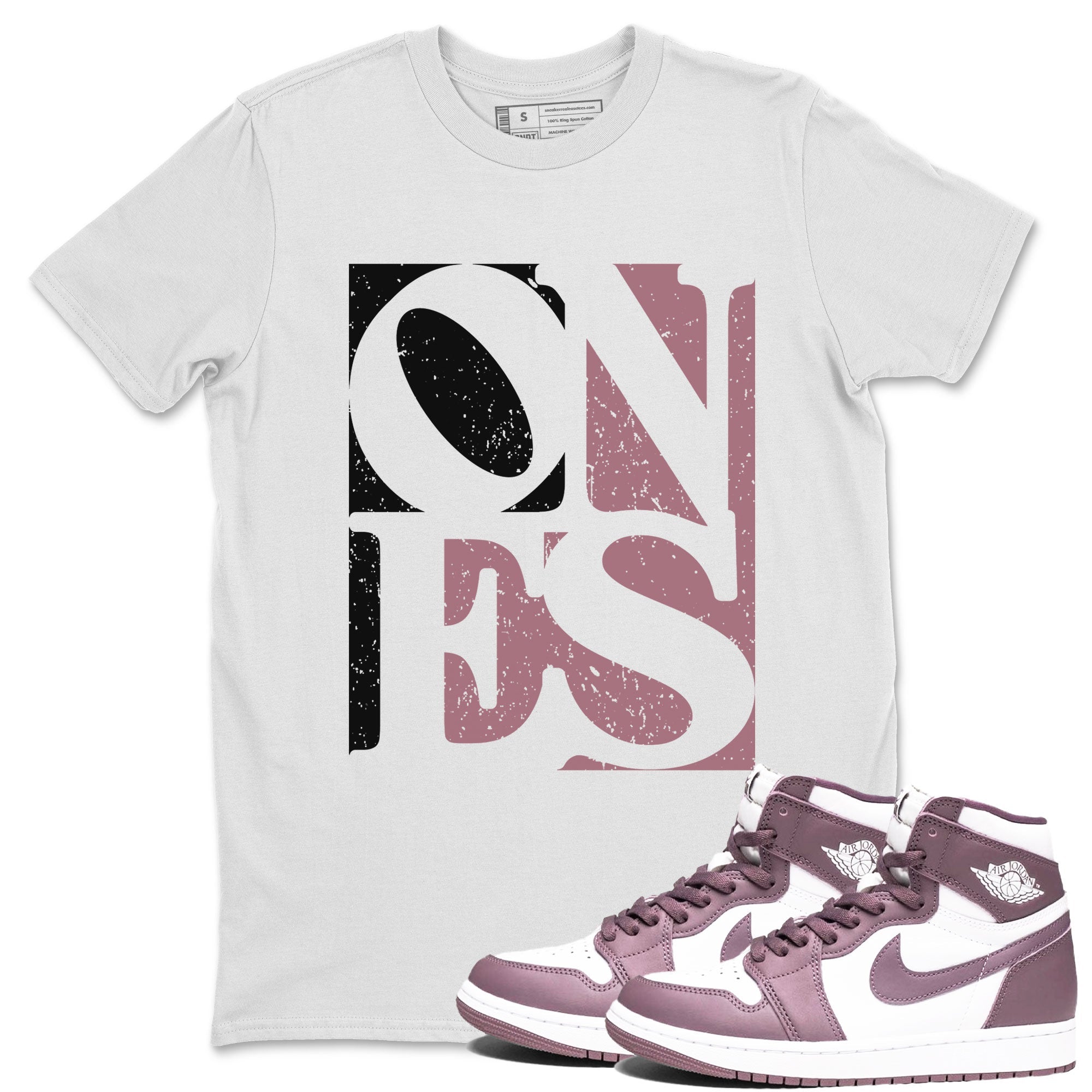 Air Jordan 1 Mauve shirt to match jordans Ones sneaker tees Air Jordan 1 High OG Mauve Drip Gear Zone Unisex White 1 T-Shirt