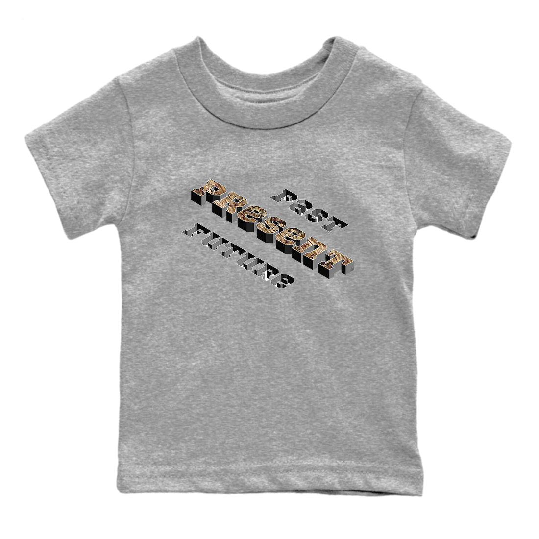 AF1 Ivory Snake shirt to match jordans Past Present Future sneaker tees Air Force 1 Ivory Snake Drip Gear Zone baby toddler Heather Grey 2 cotton Shirt