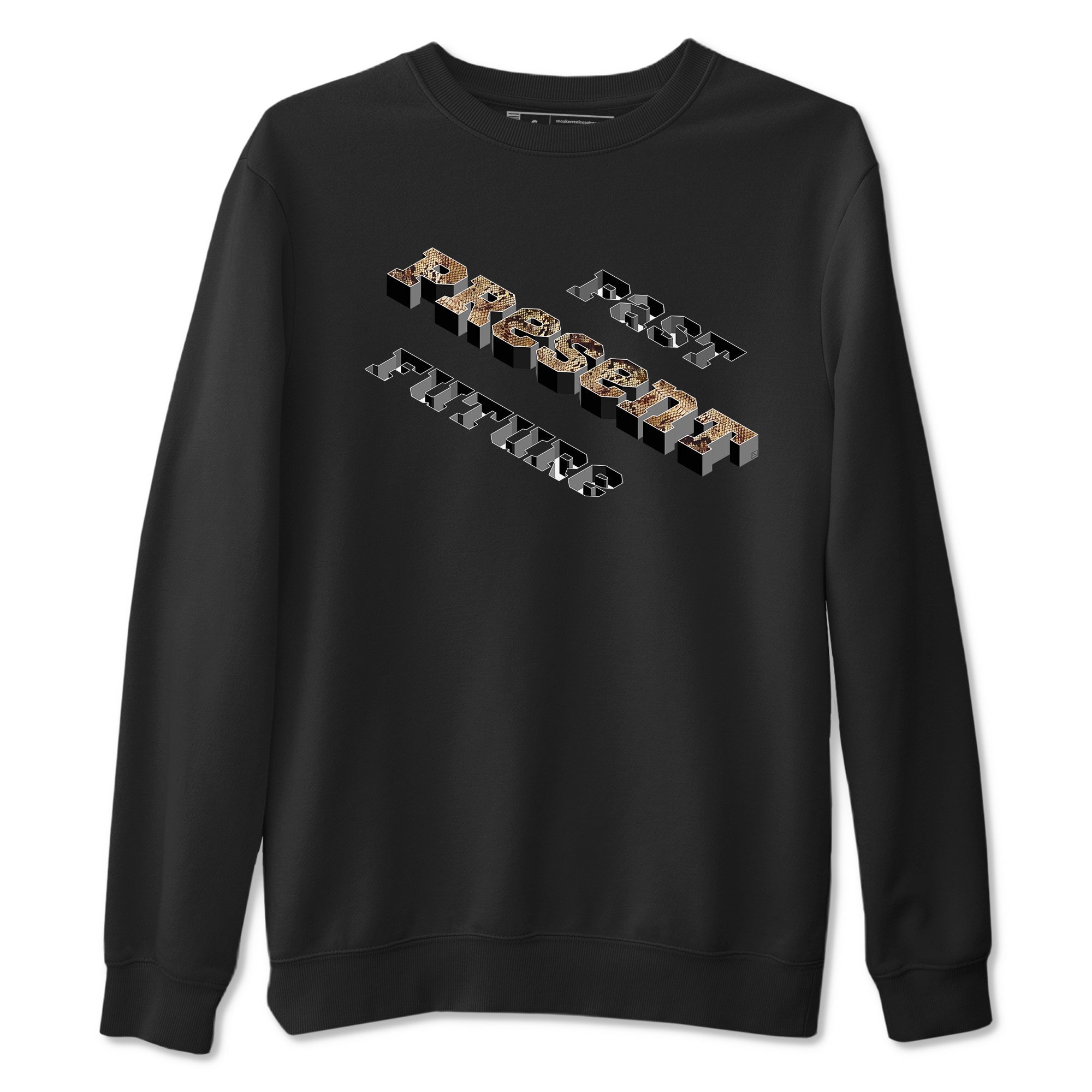 AF1 Ivory Snake shirt to match jordans Past Present Future sneaker tees Air Force 1 Ivory Snake Drip Gear Zone unisex cotton Black 2 crew neck shirt