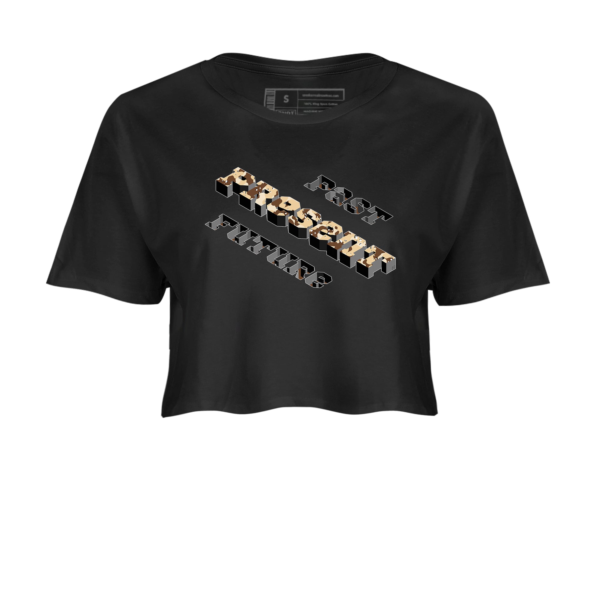 3s Desert Camo shirts to match jordans Past Present Future sneaker match tees Air Jordan 3 Desert Camo Drip Gear Zone streetwear brand Black 2 crop tee