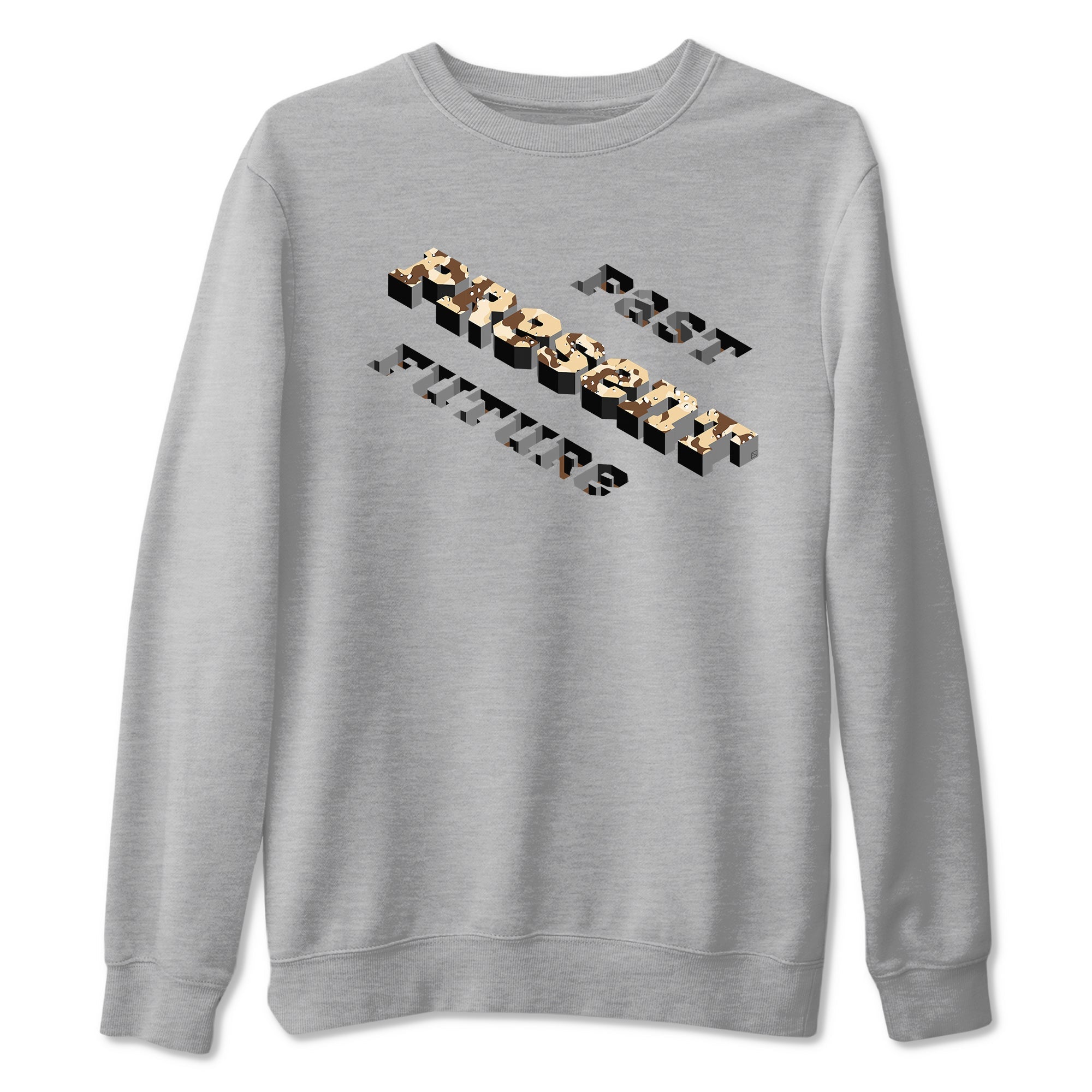 3s Desert Camo shirts to match jordans Past Present Future sneaker match tees Air Jordan 3 Desert Camo Drip Gear Zone streetwear brand Heather Grey 2 unisex cotton tee