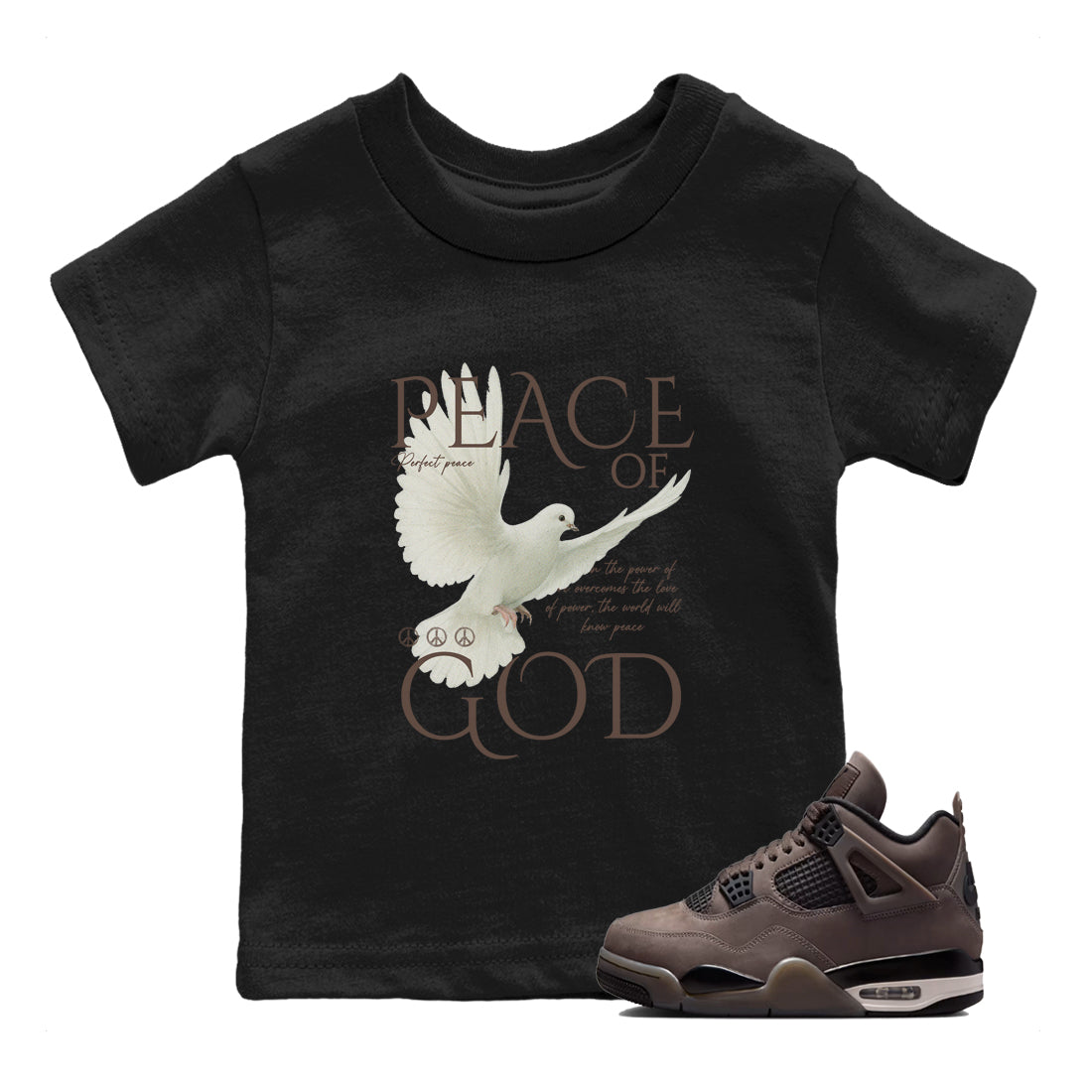 Sneaker match tees  Sneaker Tees To Match Air Jordan 4 Cave Stone Shoes  Peace of God Kids T-Shirt Black 1