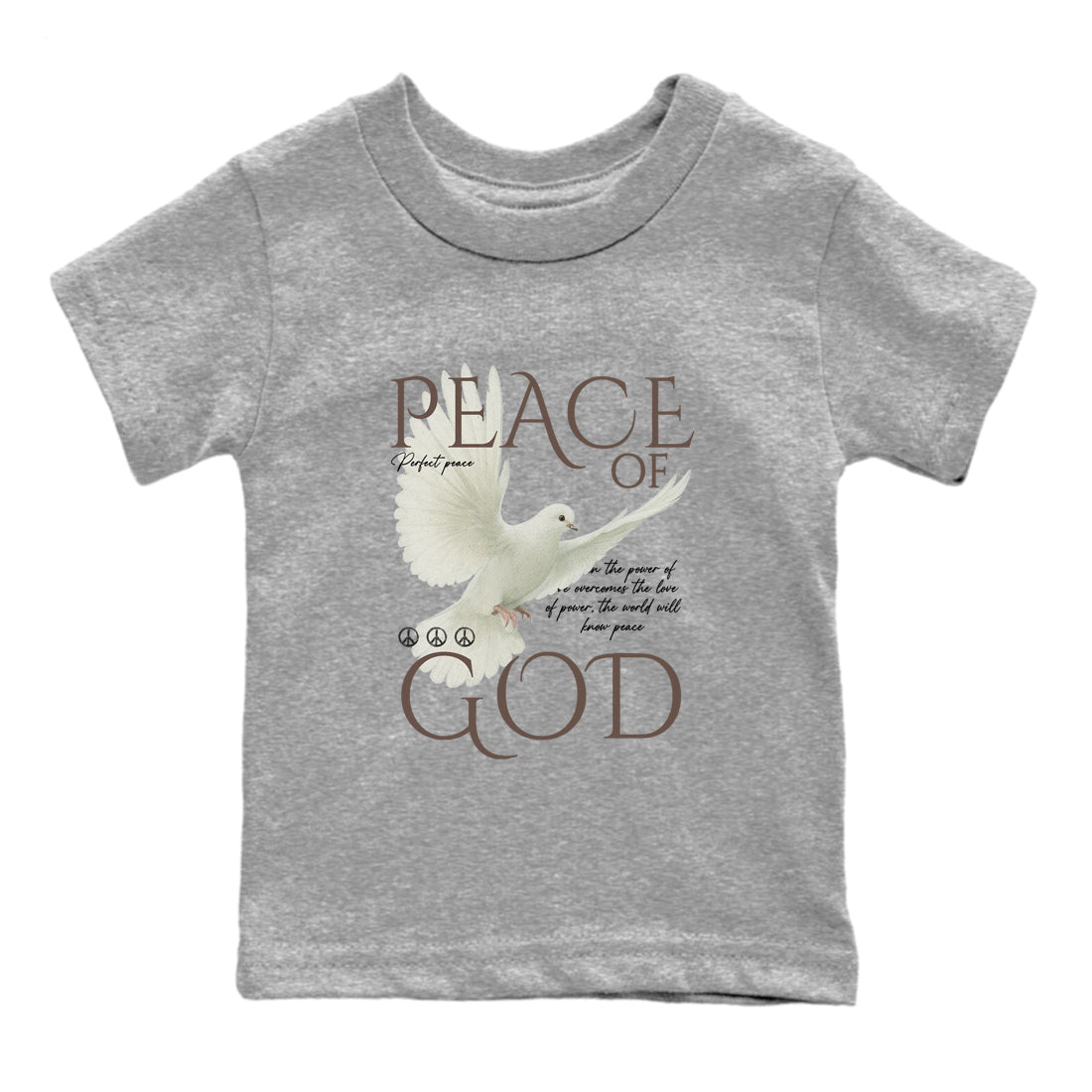 Sneaker match tees  Sneaker Tees To Match Air Jordan 4 Cave Stone Shoes  Peace of God Kids T-Shirt Heather Grey 2