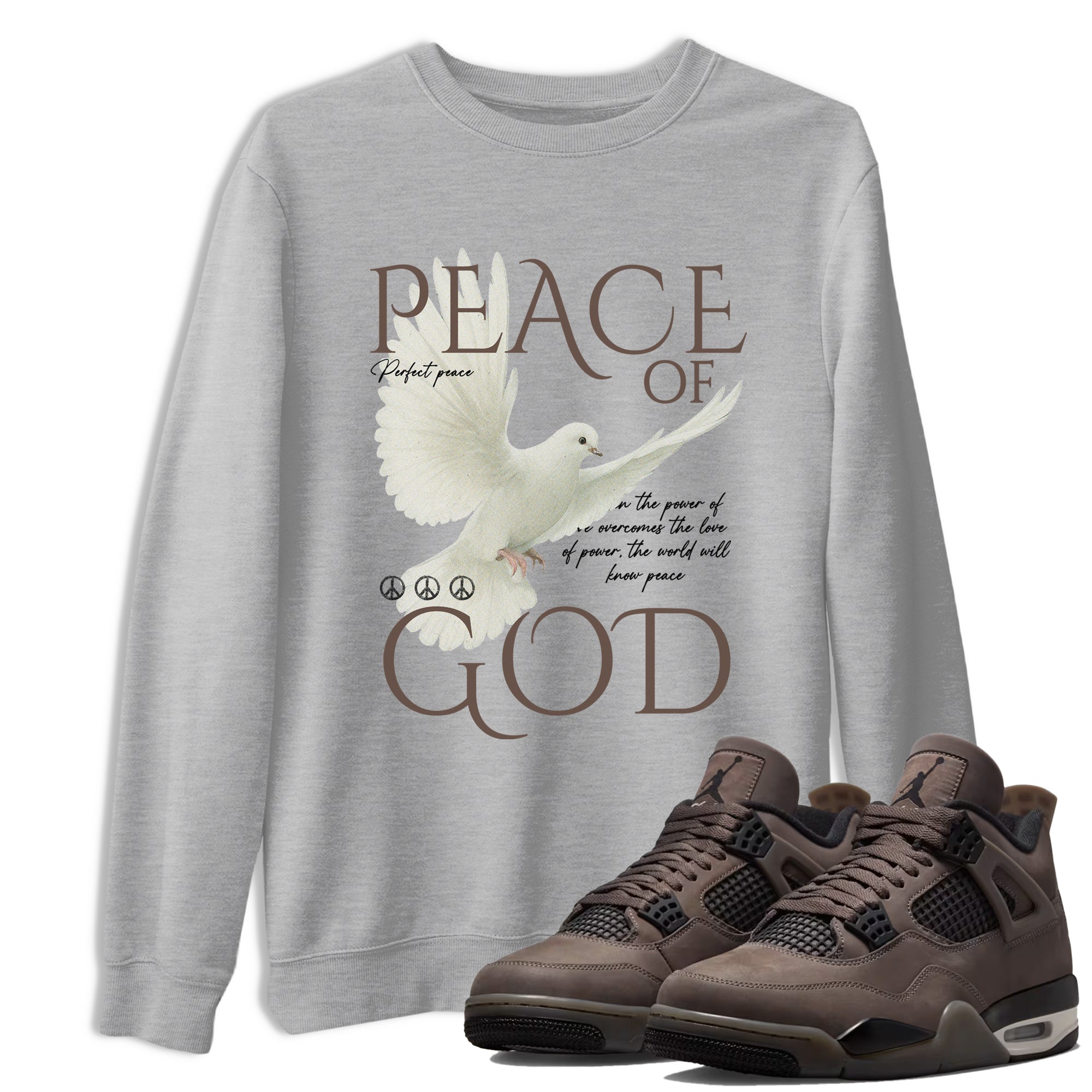Sneaker match tees  Sneaker Tees To Match Air Jordan 4 Cave Stone Shoes  Peace of God Tee Heather Grey 1
