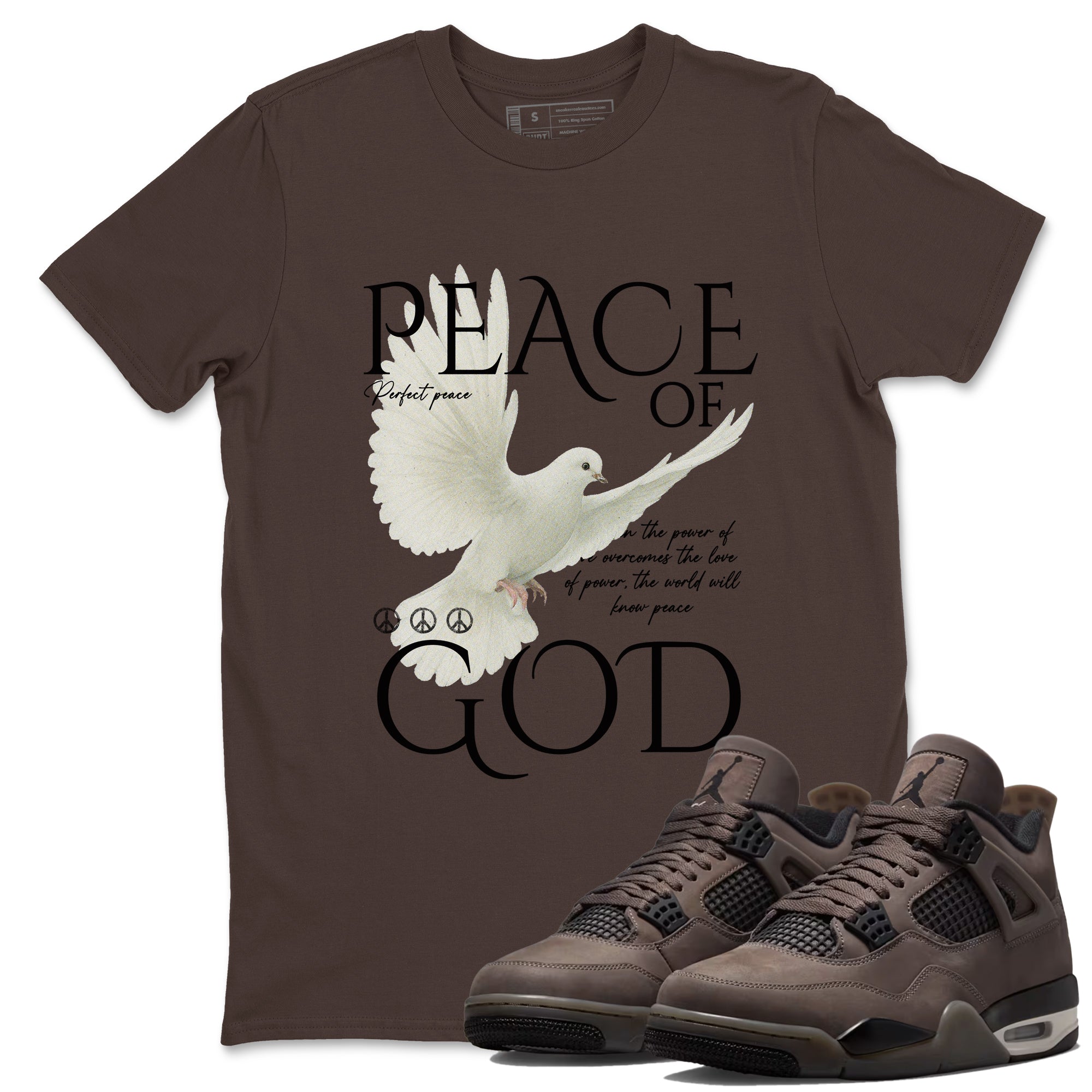 Sneaker match tees  Sneaker Tees To Match Air Jordan 4 Cave Stone Shoes  Peace of God Tee Dark Chocolate 1