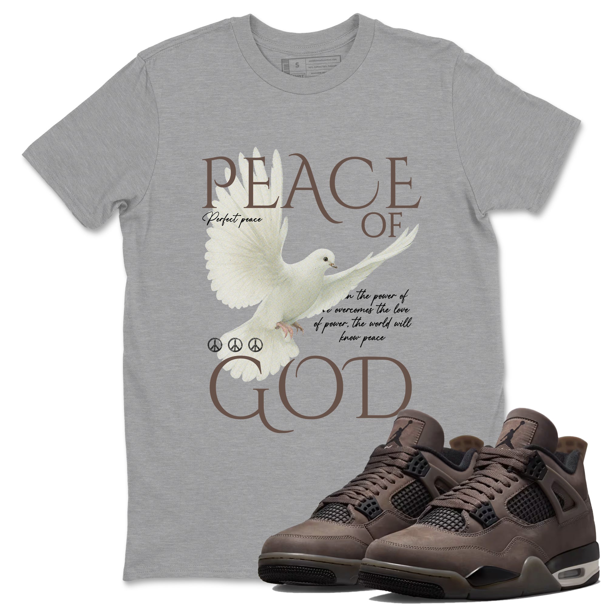 Sneaker match tees  Sneaker Tees To Match Air Jordan 4 Cave Stone Shoes  Peace of God Tee Heather Grey 1