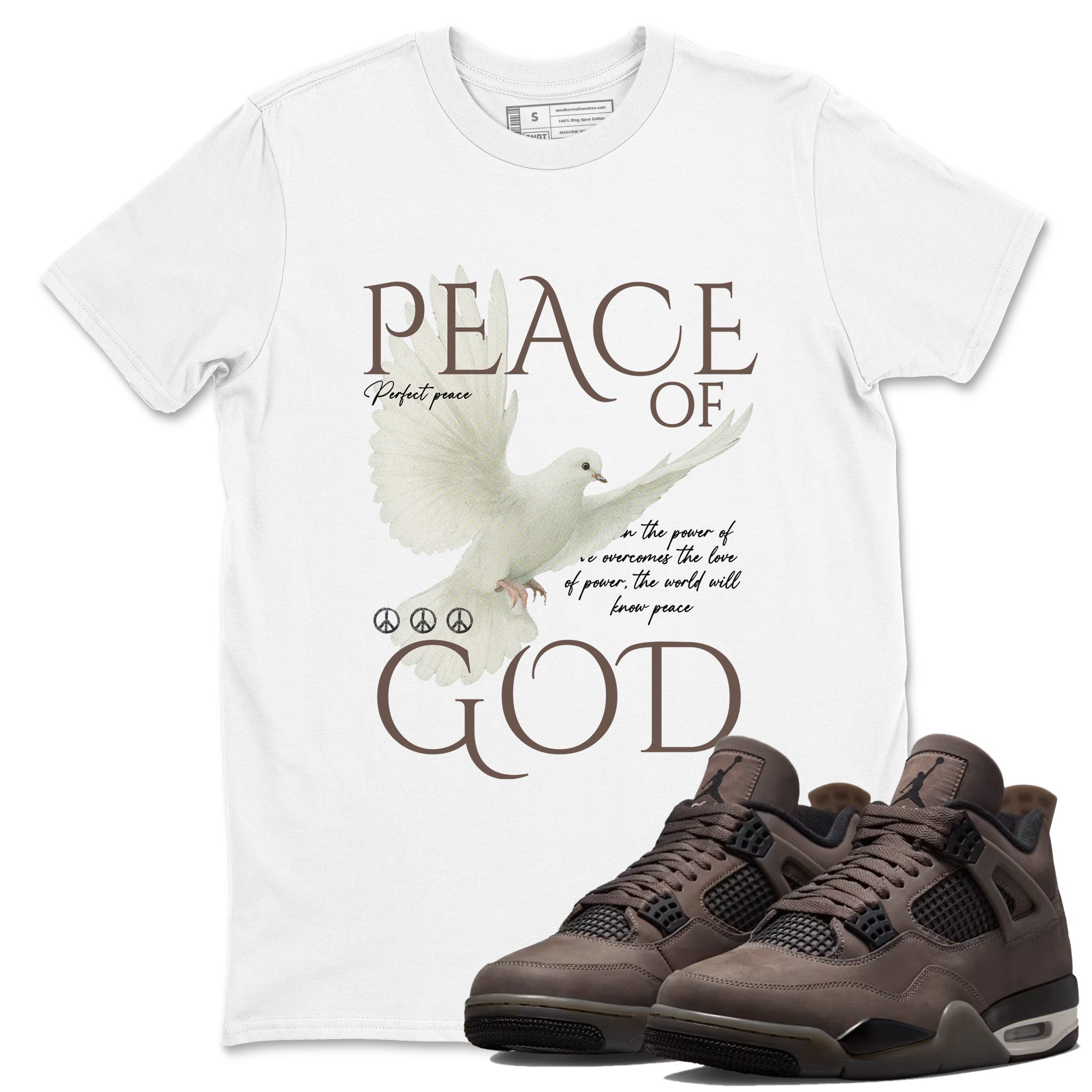 Sneaker match tees  Sneaker Tees To Match Air Jordan 4 Cave Stone Shoes  Peace of God Tee White 1