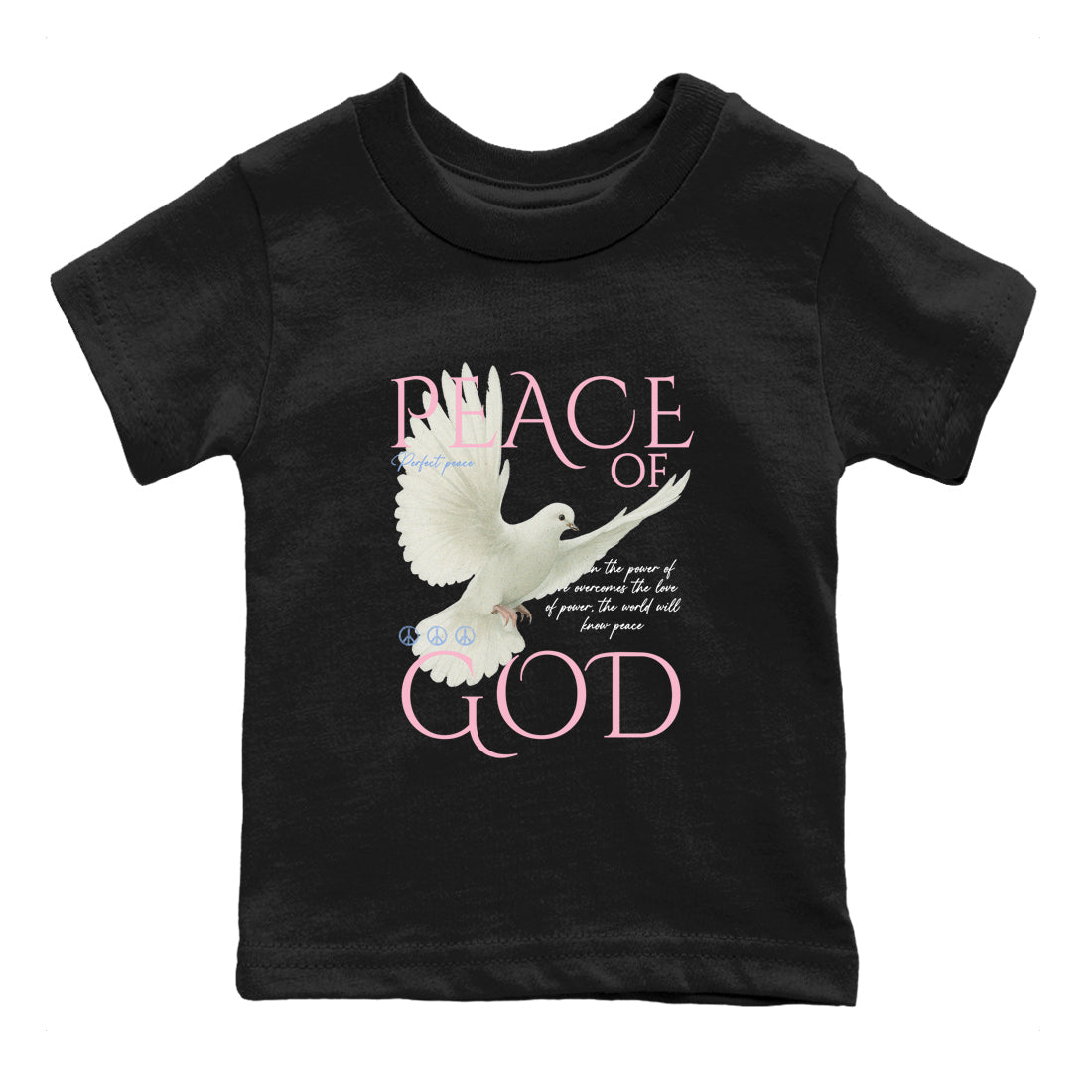 Sneaker match tees  Sneaker Tees To Match Air Jordan 5 Medium Soft Pink Shoes  Peace of God Kids T-Shirt Black 2