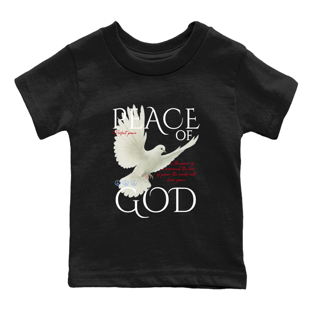 Sneaker match tees  Sneaker Tees To Match Air Jordan 5 Fire Red Shoes  Peace of God Kids T-Shirt Black 2