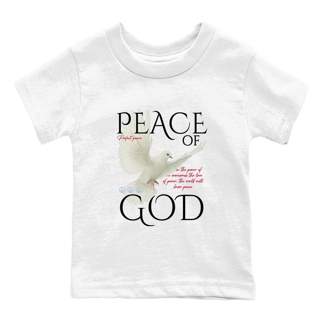 Sneaker match tees  Sneaker Tees To Match Air Jordan 5 Fire Red Shoes  Peace of God Kids T-Shirt White 2