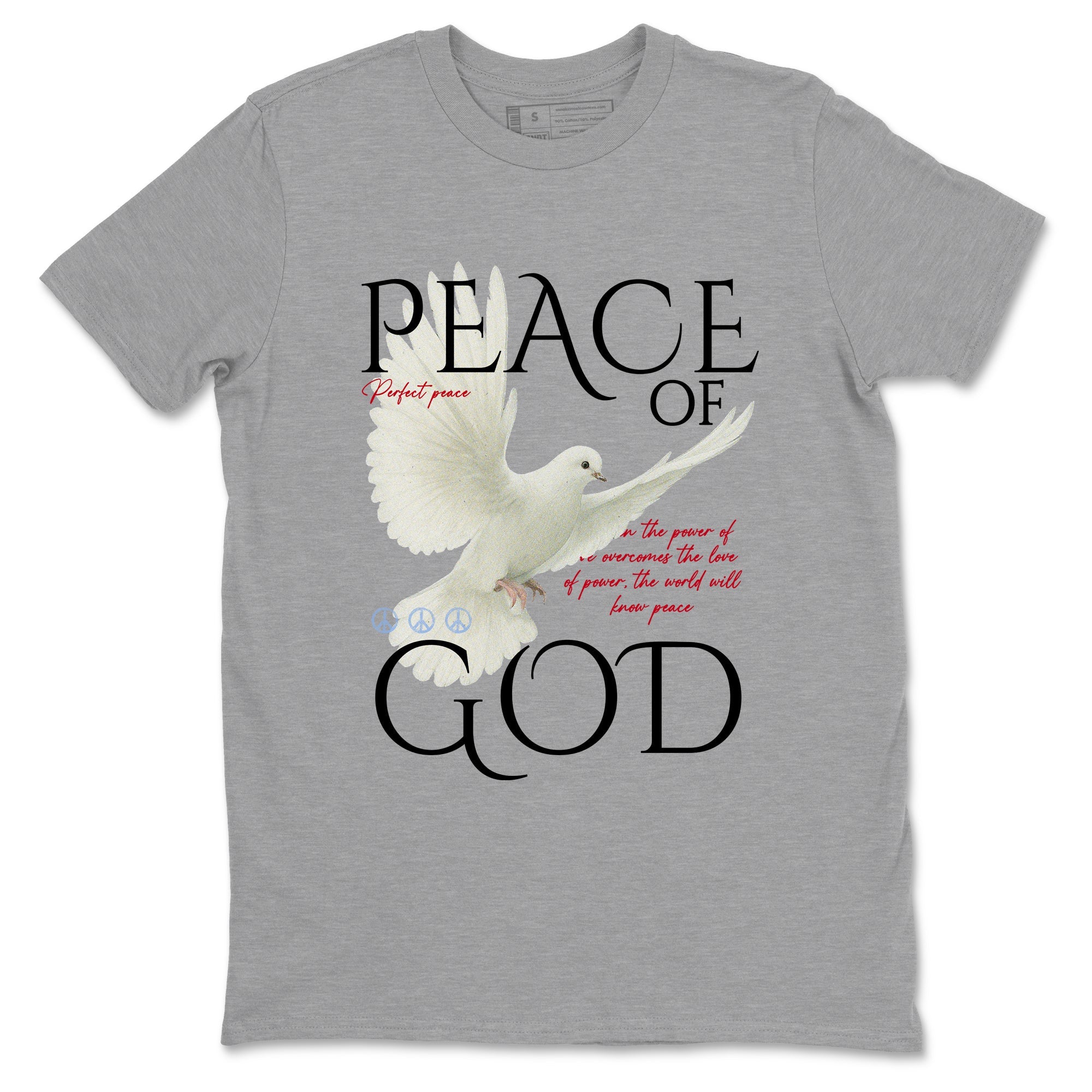 Sneaker match tees  Sneaker Tees To Match Air Jordan 5 Fire Red Shoes  Peace of God Tee Heather Grey 2