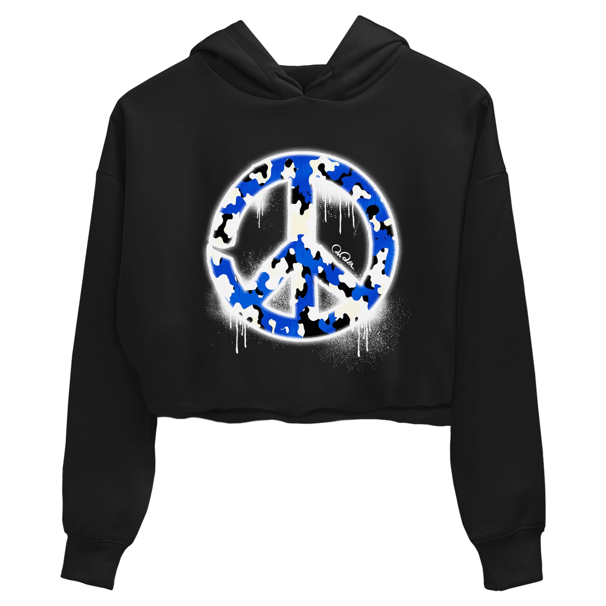 AJ1 Game Royal shirt to match jordans Peace Sign sneaker tees Air Jordan 1 Game Royal Drip Gear Zone Black 2 crop length shirt