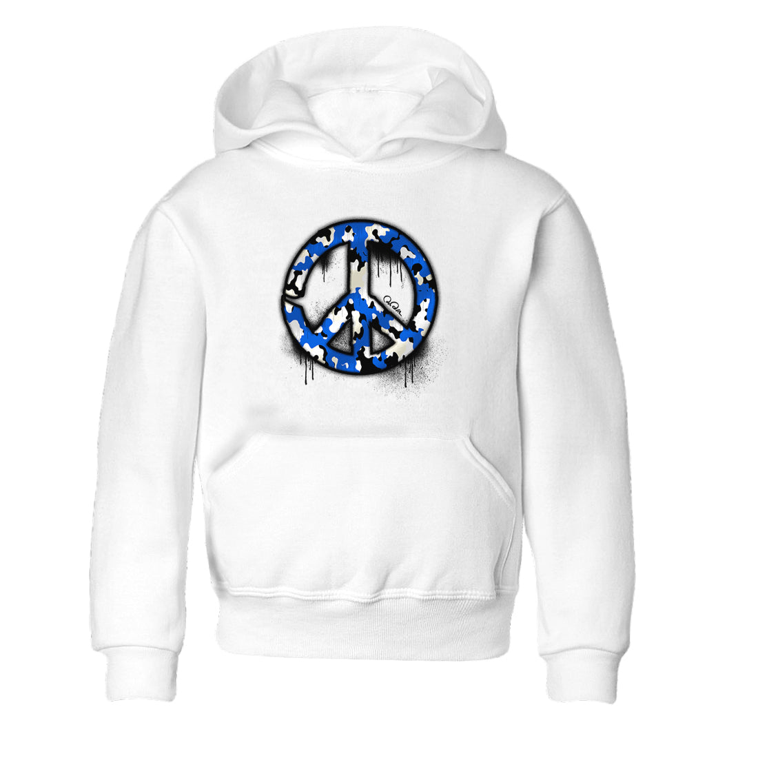 AJ1 Game Royal shirt to match jordans Peace Sign sneaker tees Air Jordan 1 Game Royal Drip Gear Zone baby toddler White 2 cotton Shirt