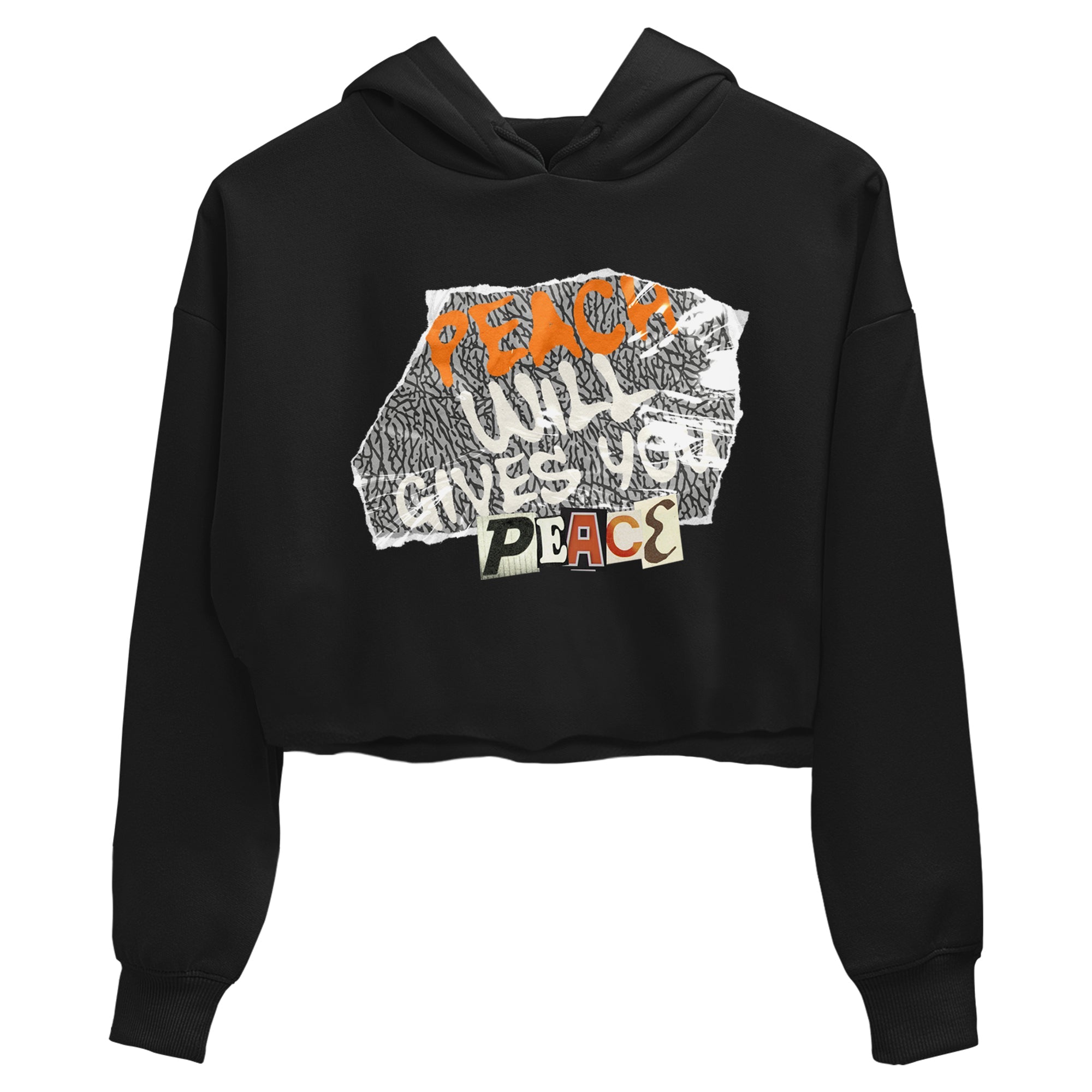 3s Georgia Peach shirt to match jordans Peach Will Gives You Peace sneaker tees Air Jordan 3 Georgia Peach Drip Gear Zone Black 2 crop length shirt