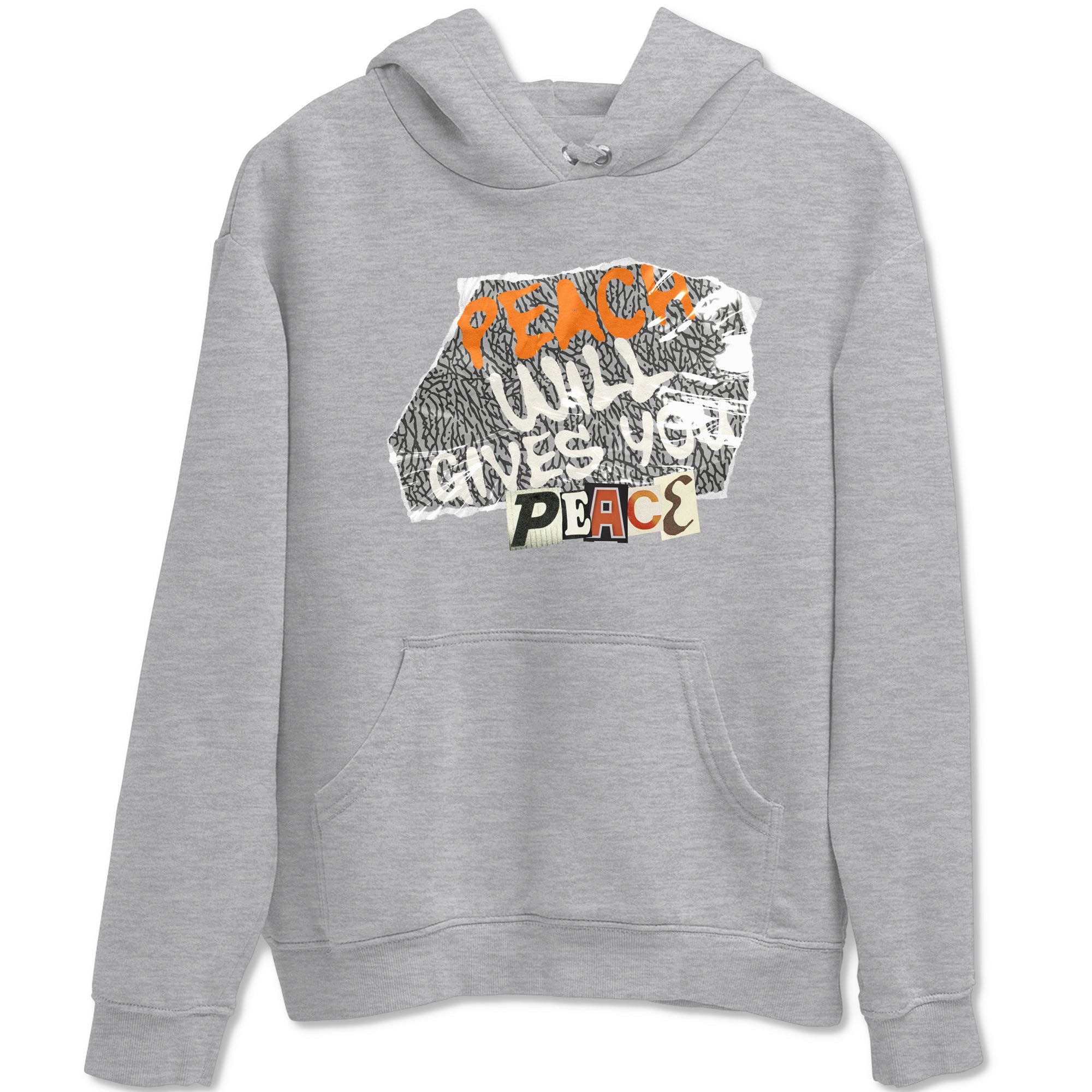 3s Georgia Peach shirt to match jordans Peach Will Gives You Peace sneaker tees Air Jordan 3 Georgia Peach Drip Gear Zone unisex cotton Heather Grey 2 crew neck shirt