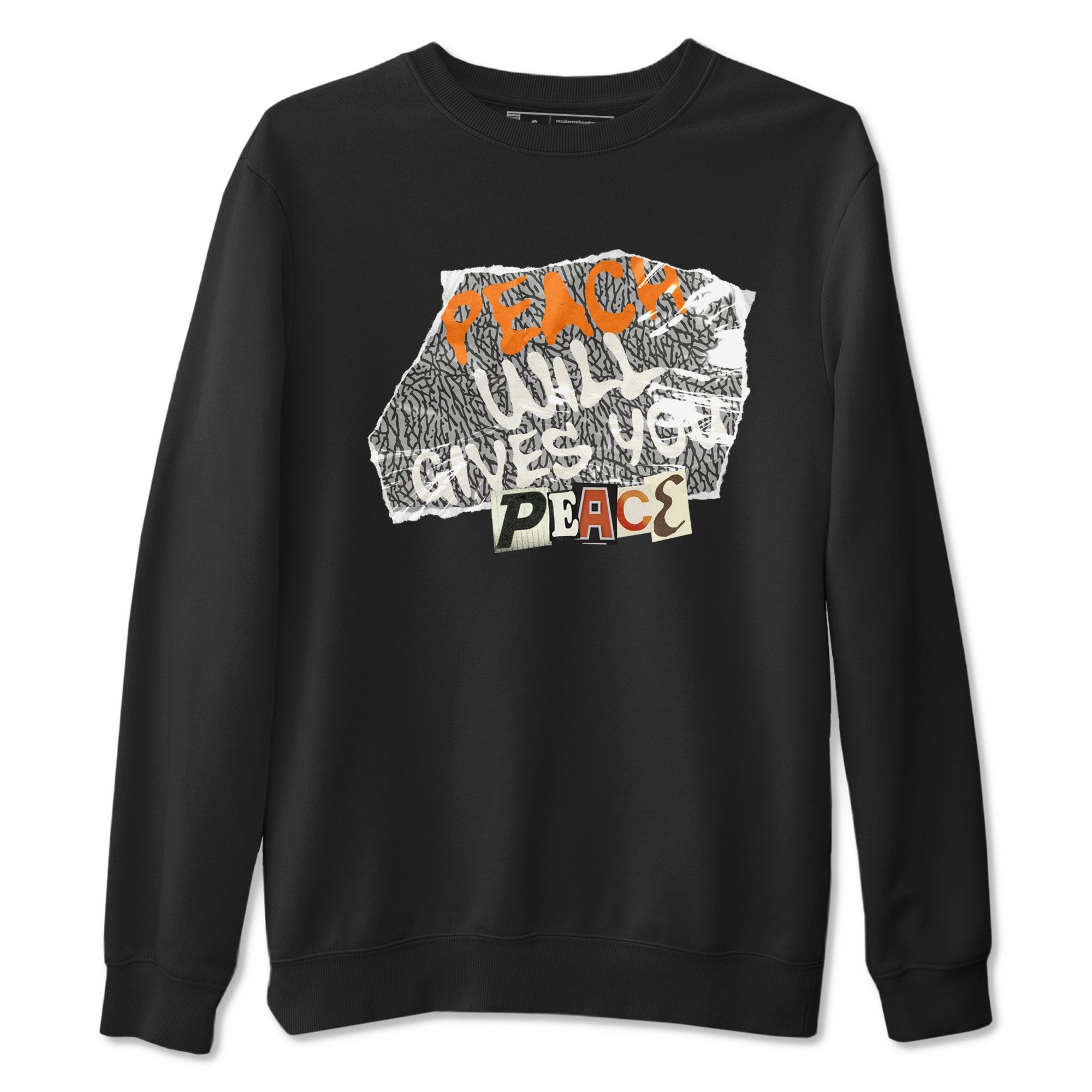 3s Georgia Peach shirt to match jordans Peach Will Gives You Peace sneaker tees Air Jordan 3 Georgia Peach Drip Gear Zone unisex cotton Black 2 crew neck shirt