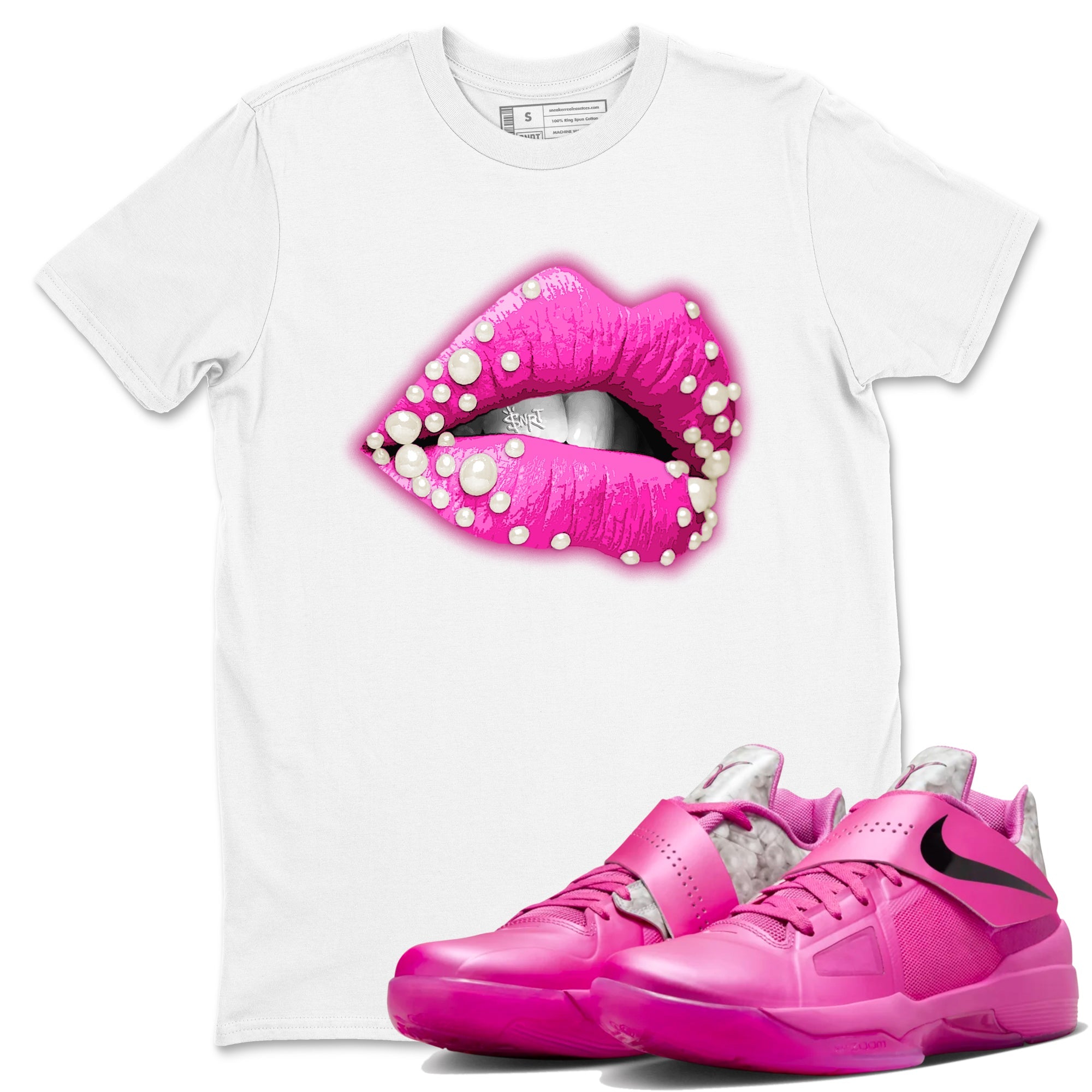 Nike KD 4 Retro Aunt Pearl shirts to match jordans Pearl Lips sneaker match tees Nike KD 4 Aunt Pearl match shoes to clothes Drip Gear Zone unisex cotton White 1 shirts
