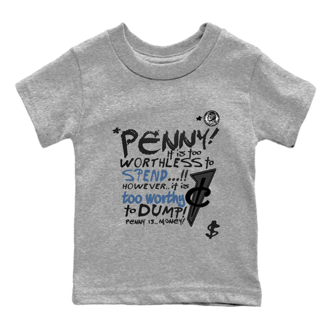 Sneaker Threads  Sneaker Tees To Match Air Foamposite One Carbon Fiber  Penny Is Youth Graphic Tee Heather Grey 2. Perfect for Jordan releases 2025 colorways.