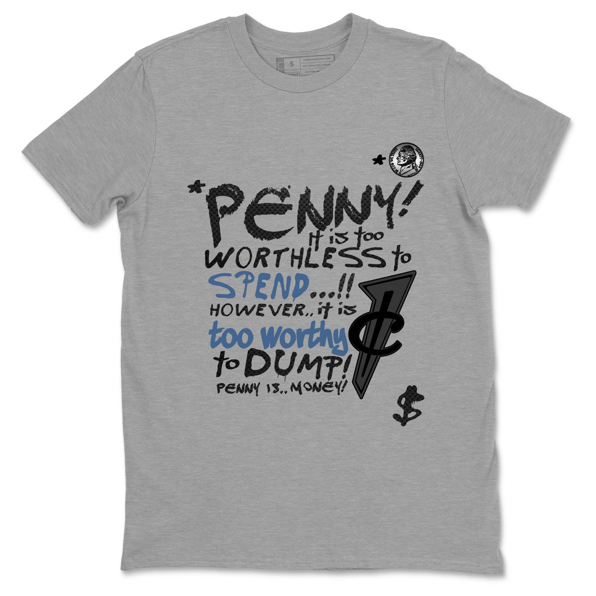 Sneaker Threads  Sneaker Tees To Match Air Foamposite One Carbon Fiber  Penny Is Graphic Tee Heather Grey 2. Perfect for Jordan releases 2025 colorways.