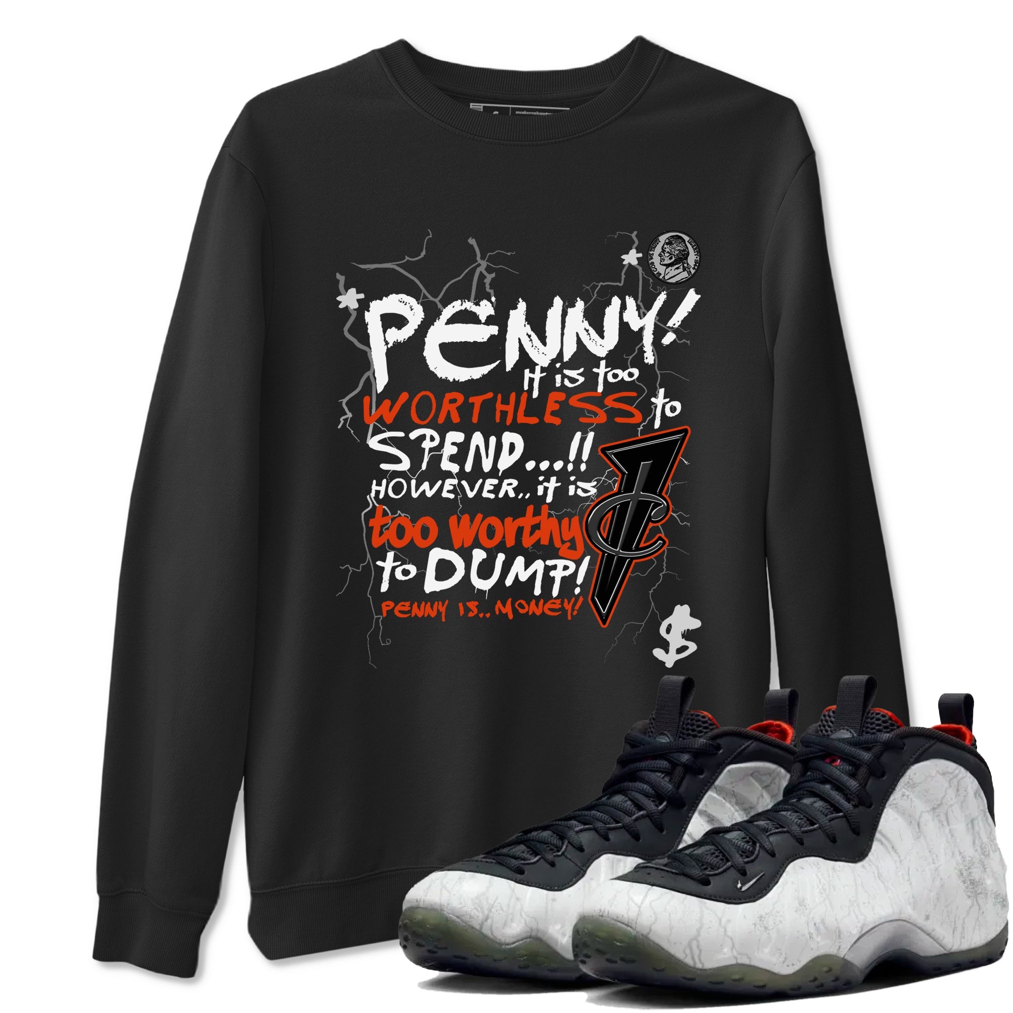 Foams One Jin shirts to match jordans Penny Is sneaker match tees Air Foamposite One Jin match shoes to clothes Drip Gear Zone unisex cotton Black 1 shirts