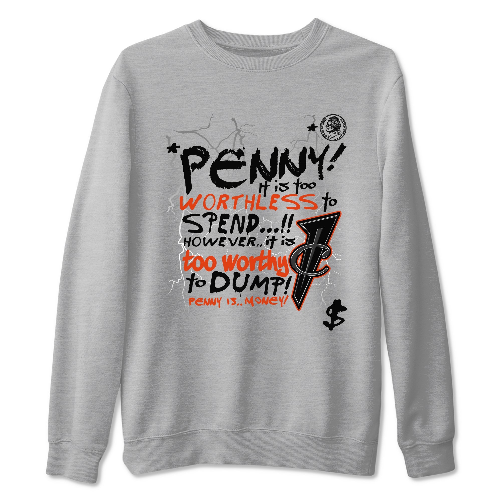 Foams One Jin shirts to match jordans Penny Is sneaker match tees Air Foamposite One Jin match shoes to clothes Drip Gear Zone unisex cotton Heather Grey 2 shirts